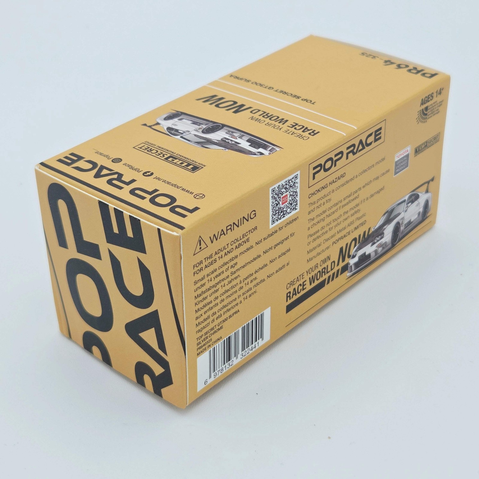 Pop Race Top Secret Toyota GT300 Supra – 1:64, Silver Chrome (2026)