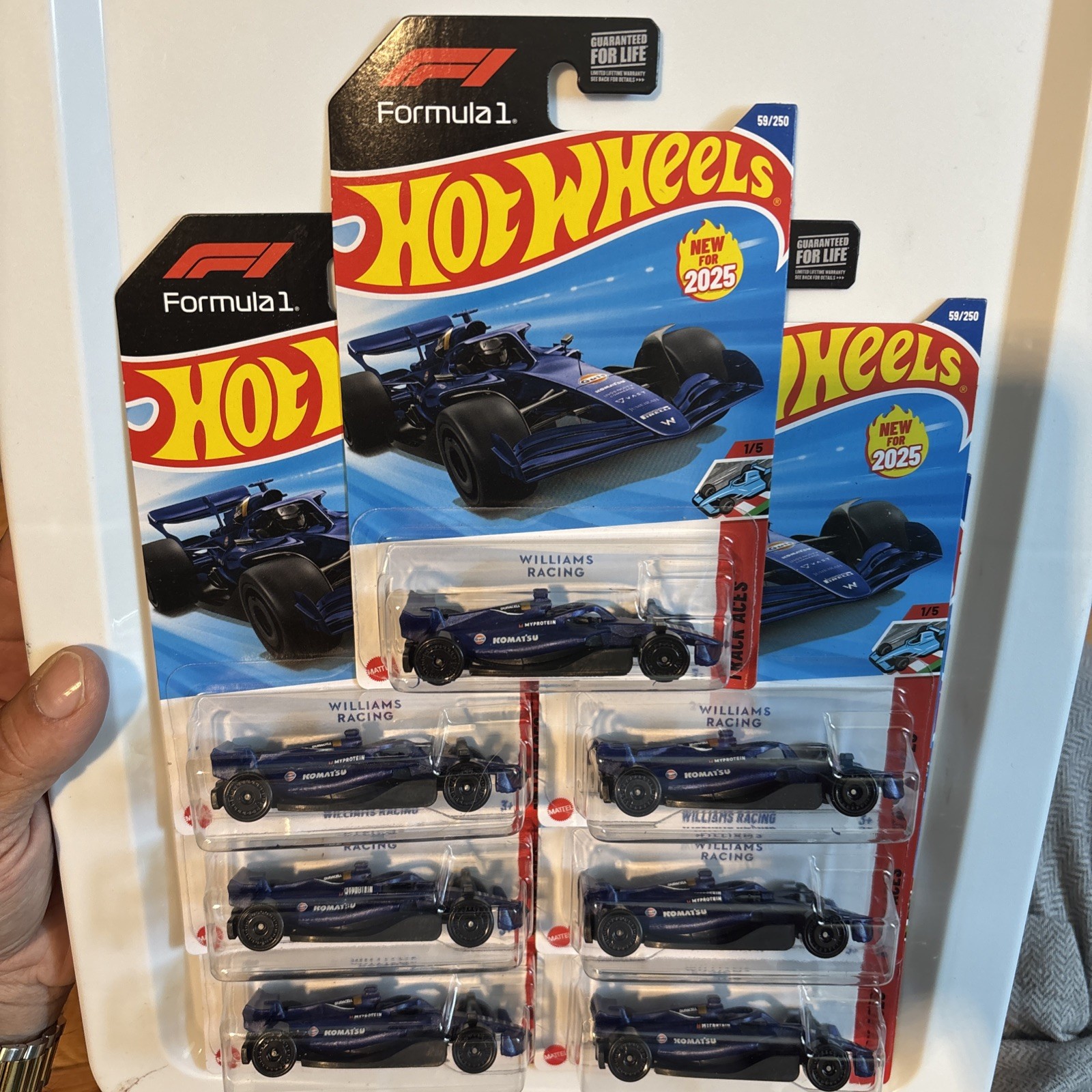 7x Hot Wheels Formula 1 Williams Racing F1 Formula Blue 2025 #59/250