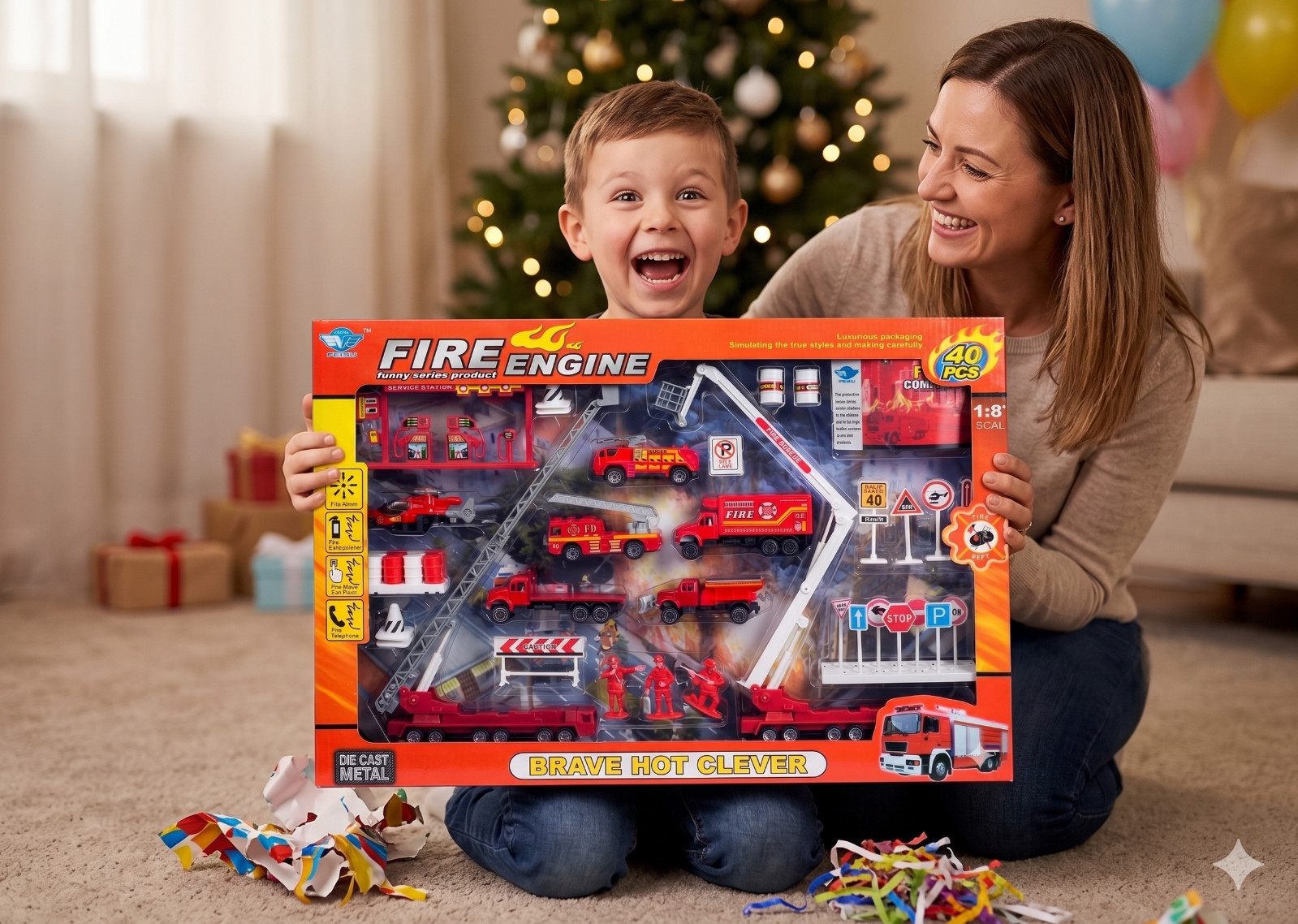 Big-Daddy Fire Rescue Toy Play Set To Create a Perfect Emergency Scene