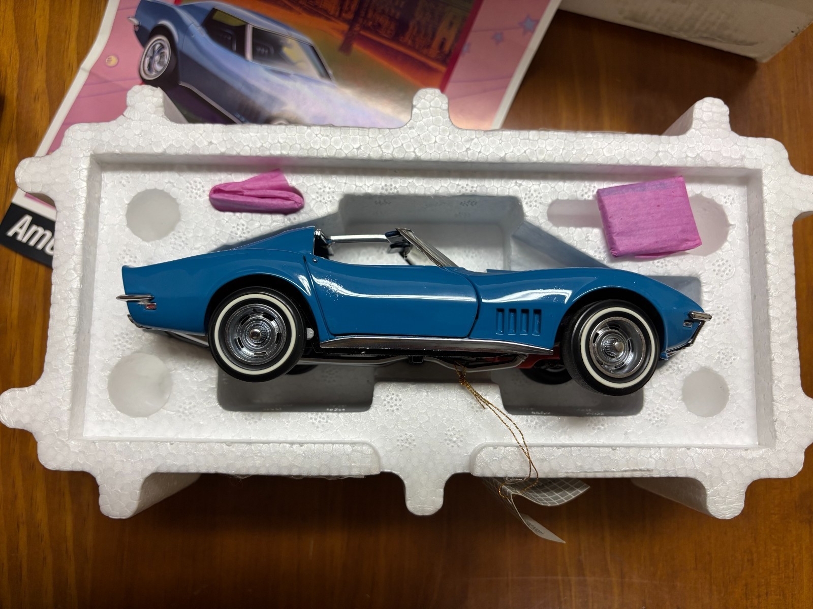 1/24 Franklin Mint 1968 Chevrolet Corvette Stingray “Blue” L88 EXCELLENT COND.