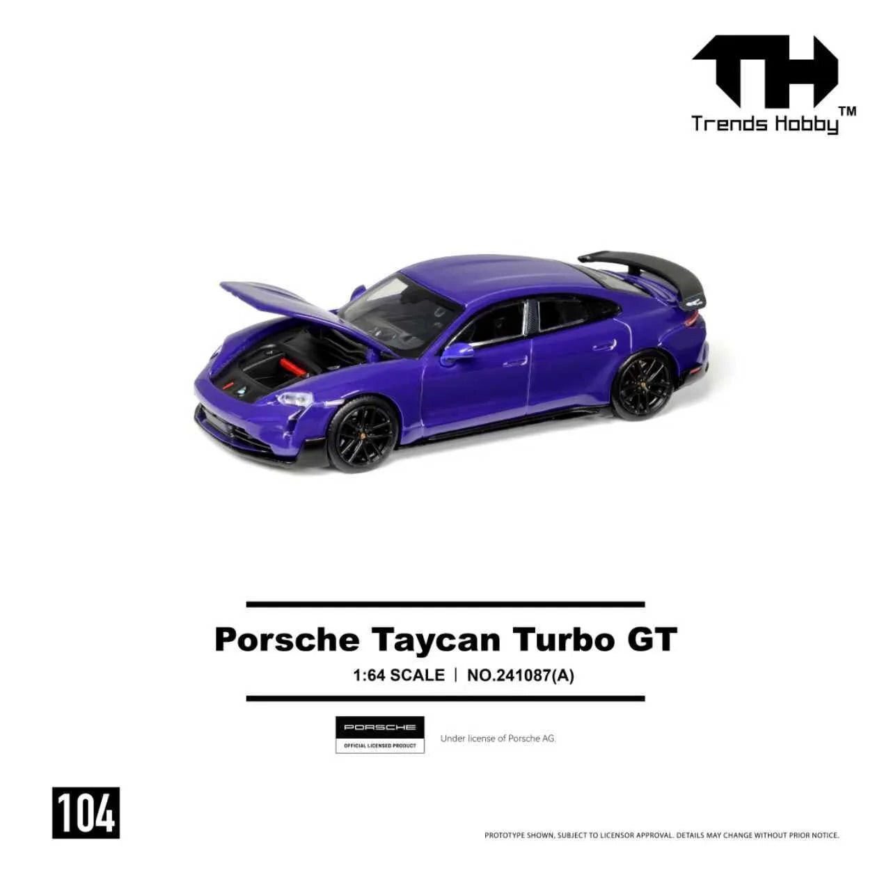 Trends Hobby 1/64 Porsche Taycan Turbo GT – Purple