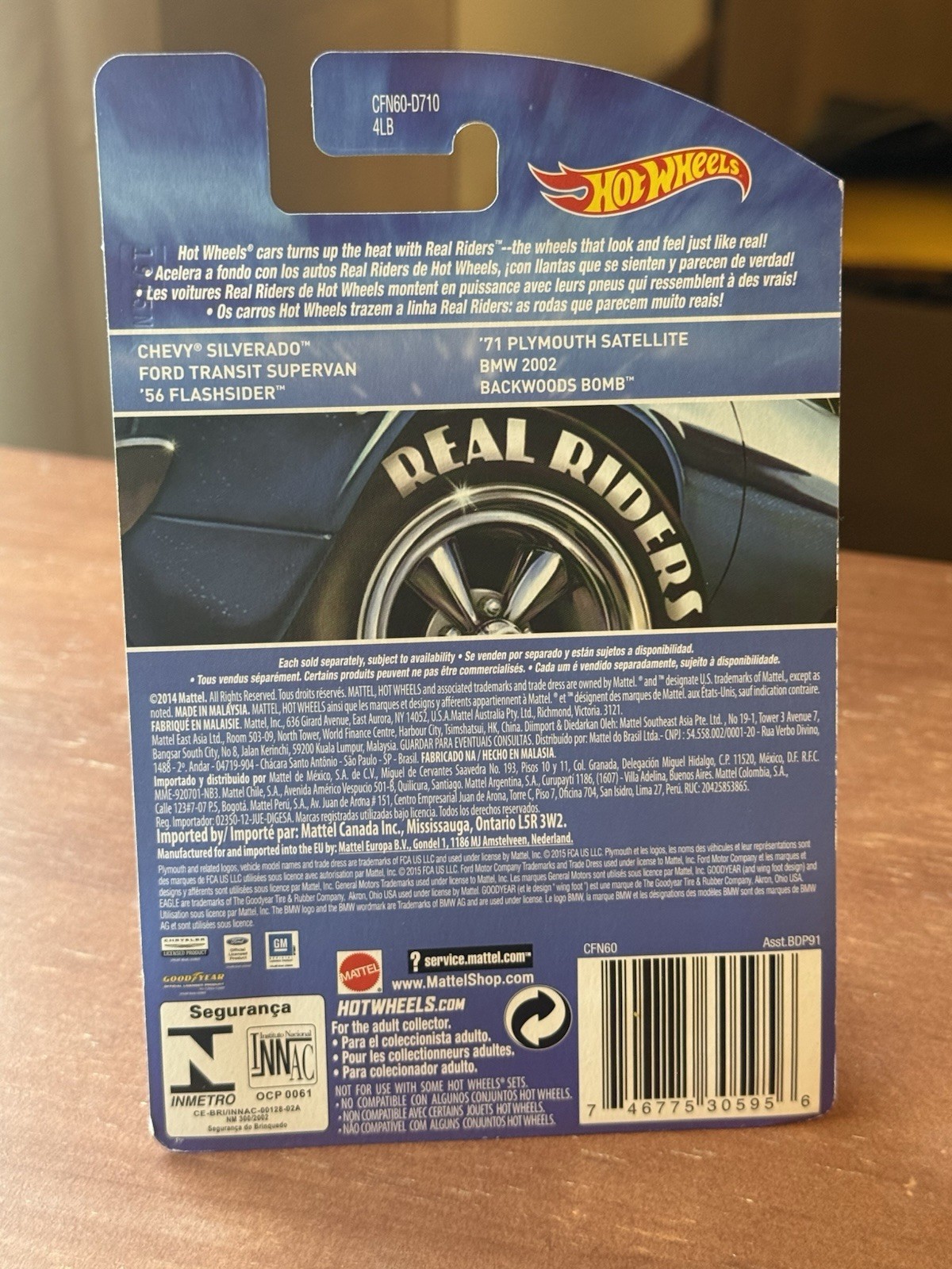 Hot Wheels Real Riders Ford Transit Supervan Van 1:64 Metal White/Blue 2014 7/18