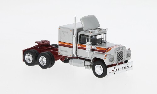 BREKINA 1966 MACK RS 700 TRACTOR SILVER / RED HO 1/87 PLASTIC