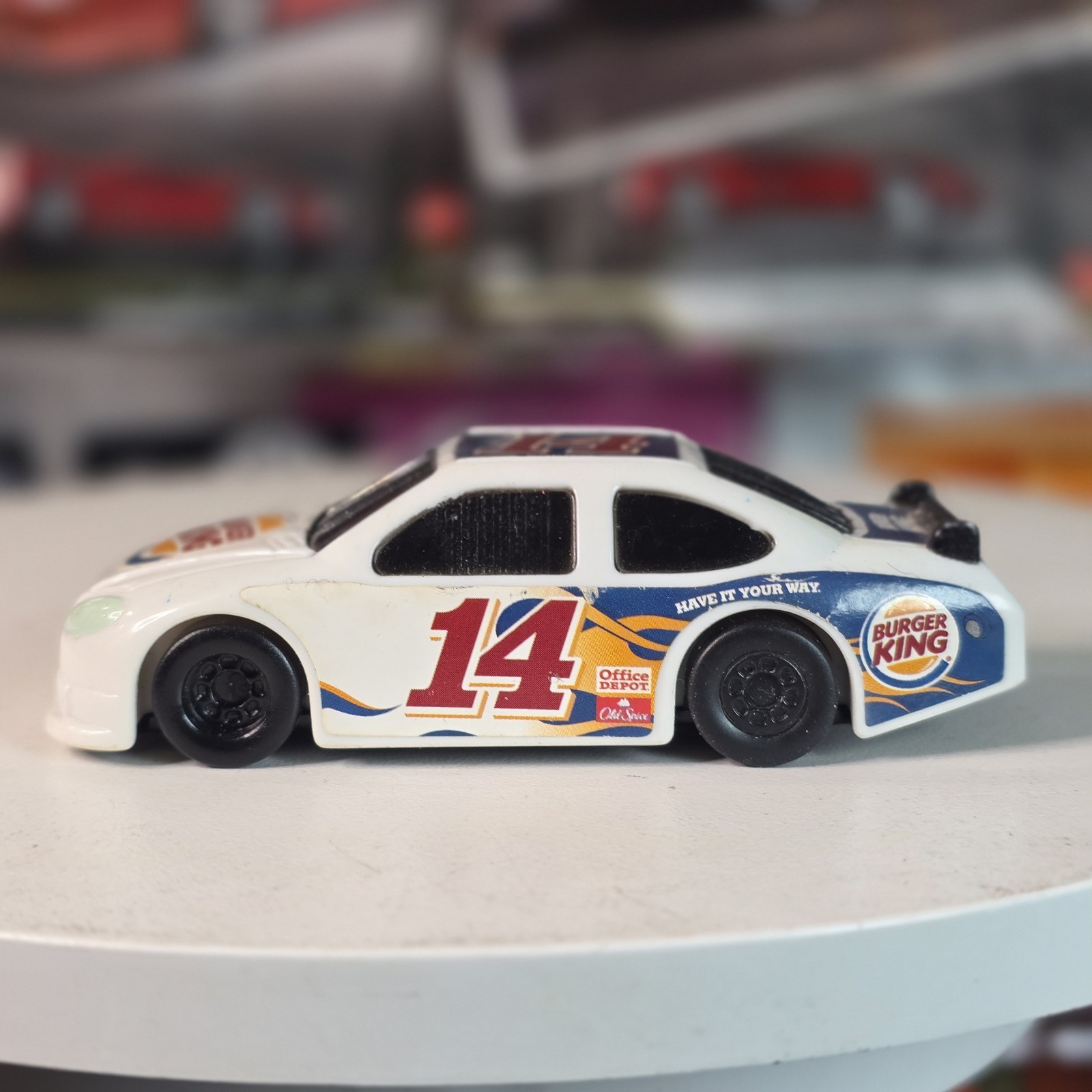 Burger King Tony Stewart Stewart Hass #14 NASCAR Rev-N-Go Race Car