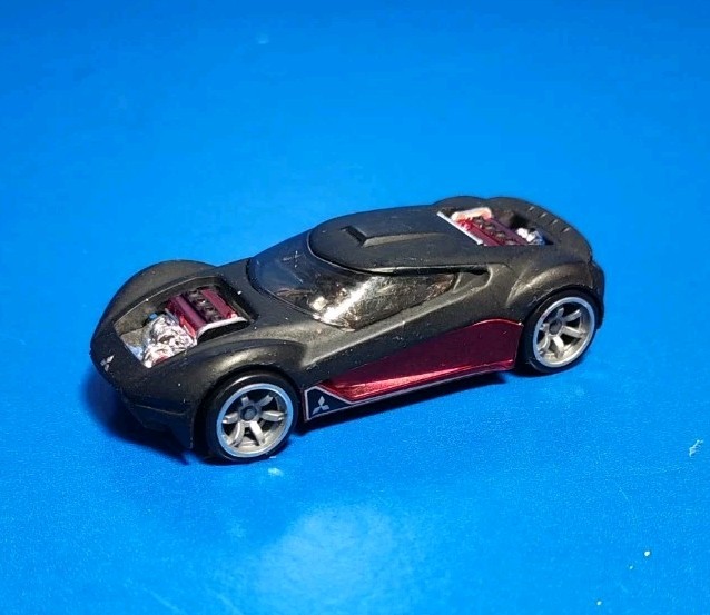 Hot wheels Mitsubishi Double Shotz Black And Red With Clear Glass Scale 1:64