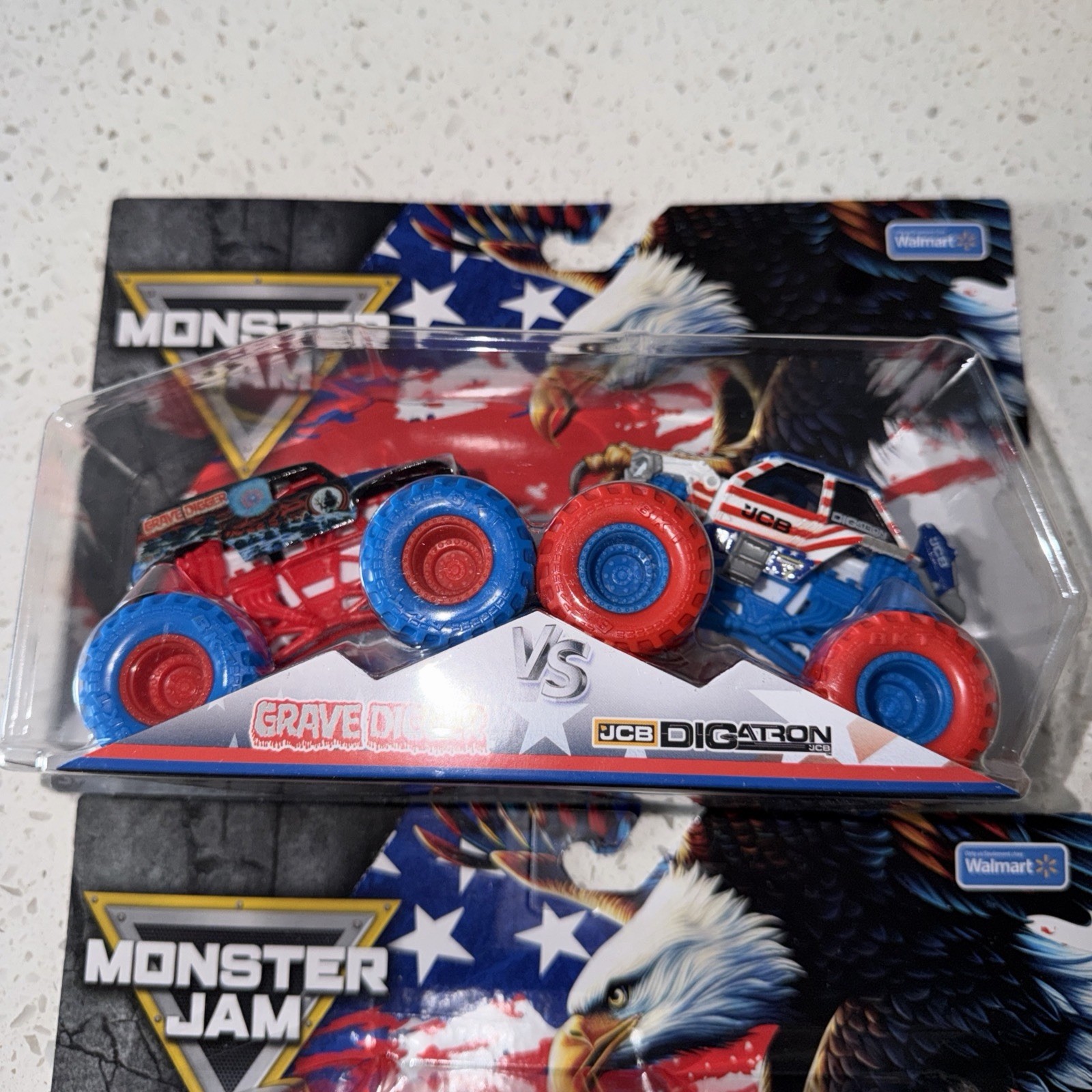 Monster Jam Stars And Stripes JCB Digatron Grave Digger Megalodon El Toro Loco