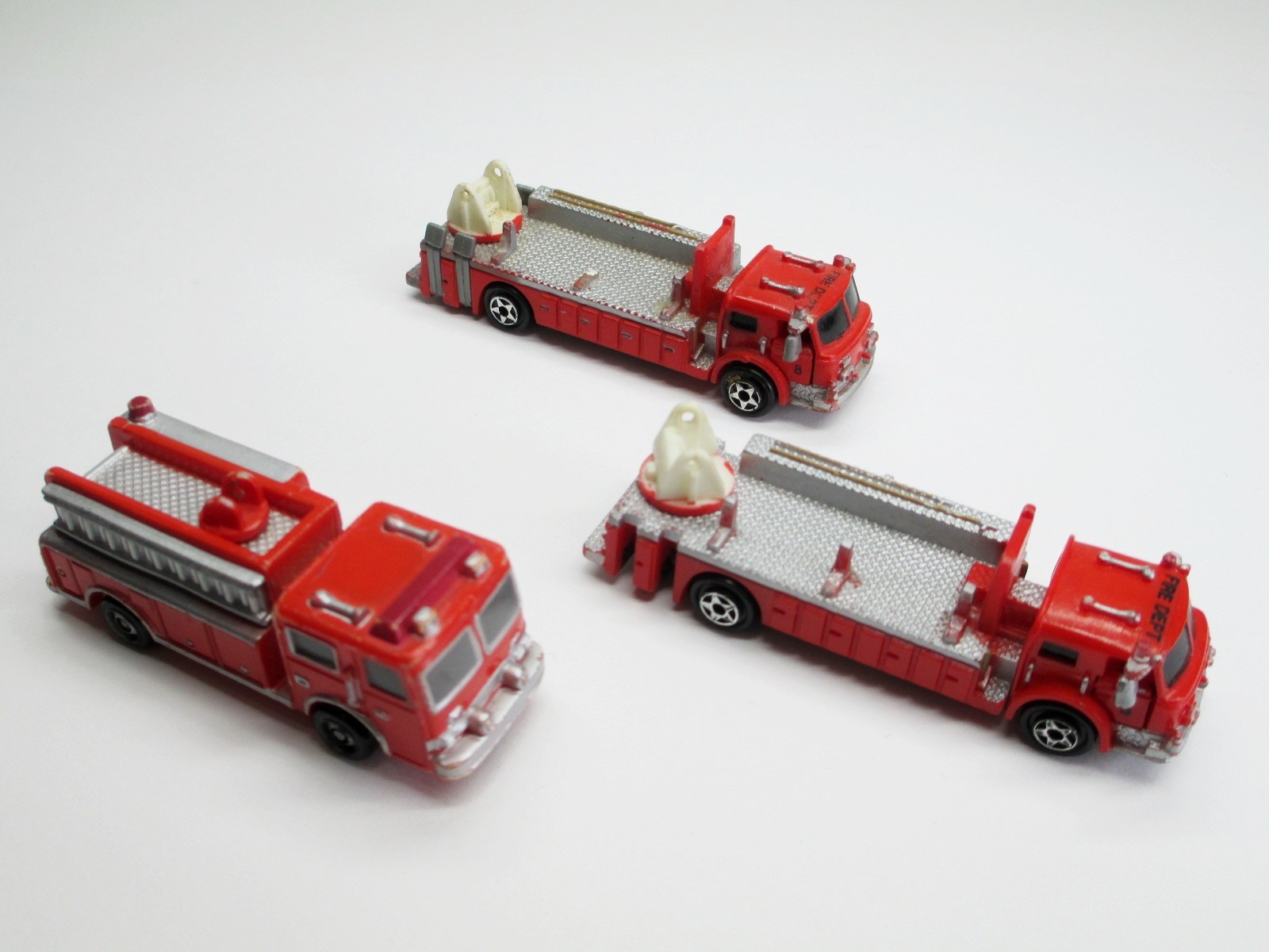 Micro Machines Fire Engine Trucks N Scale Pumper Red Emergency Vehicles Lot