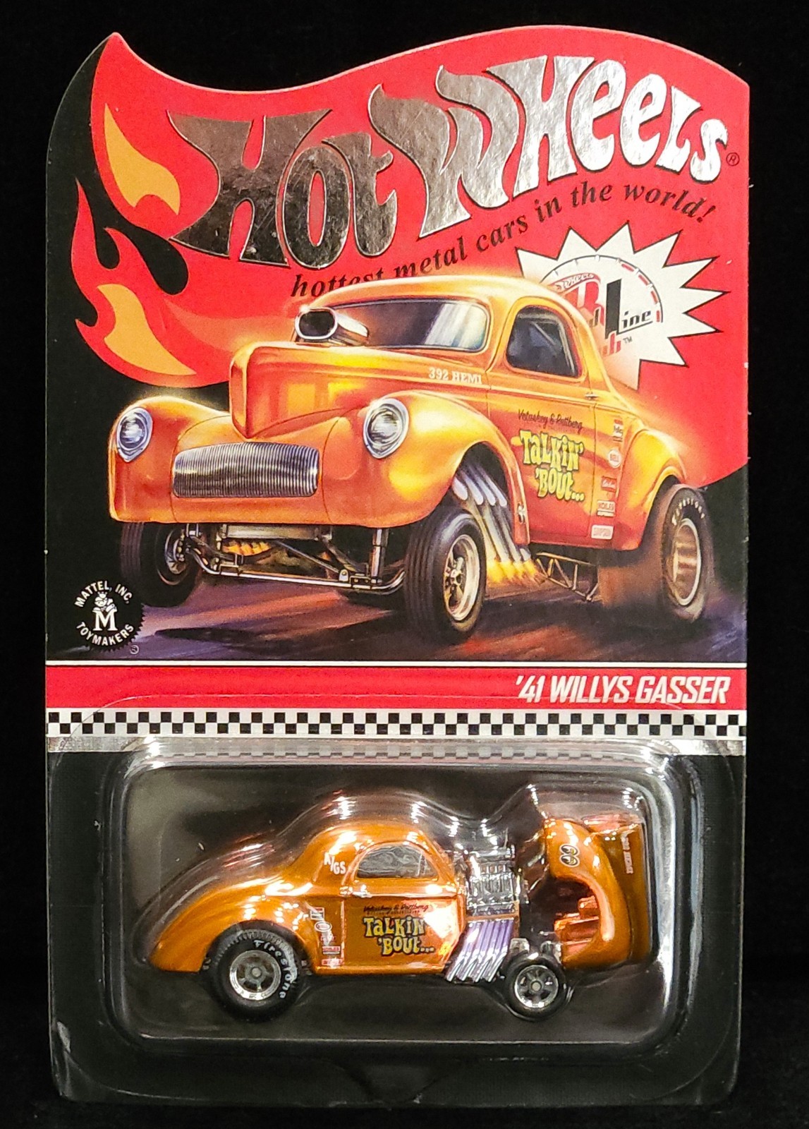 Hot Wheels 41 1941 Willys Gasser RLC Red Line Club Exclusive Car 07466/10000 Or