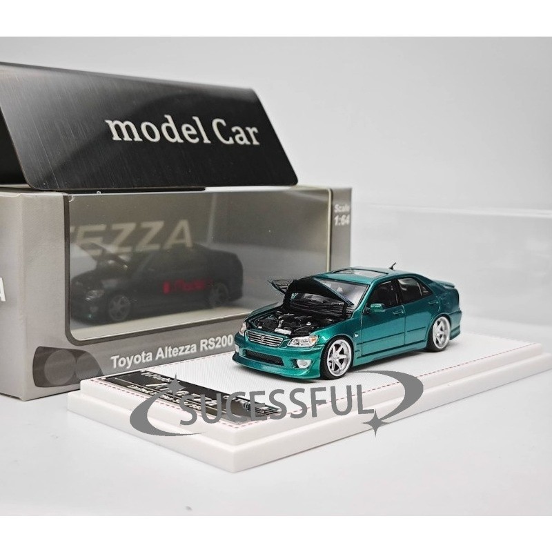 1:64 Green Altezza RS200 SXE10 Sedan Diecast Metal Loose Collectible Car