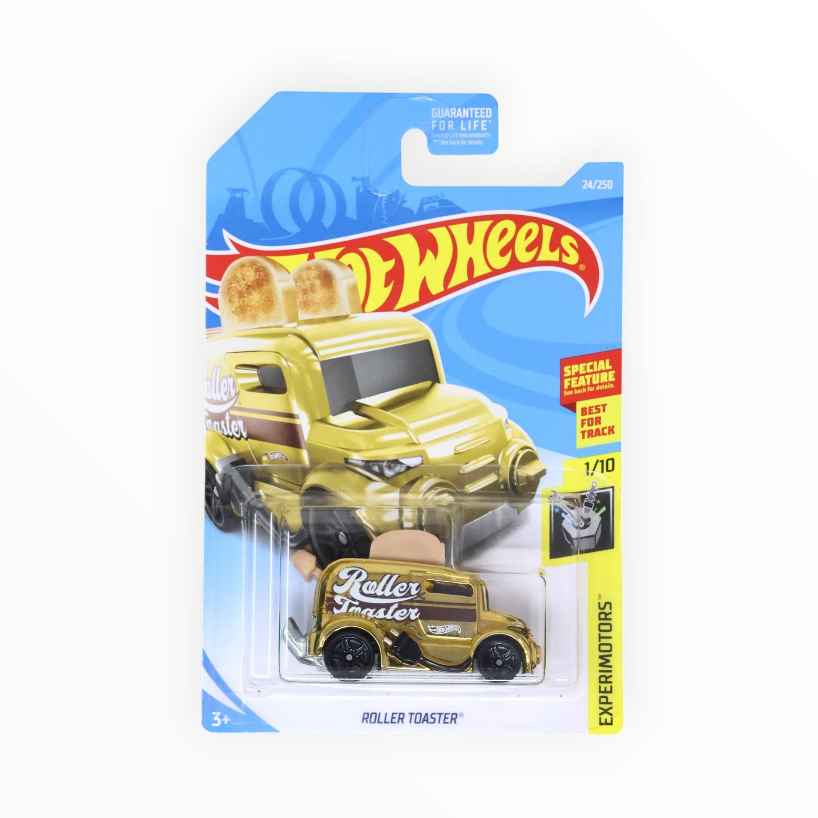 Hot Wheels Roller Toaster 24/250 – Gold – 2019 Mainline A