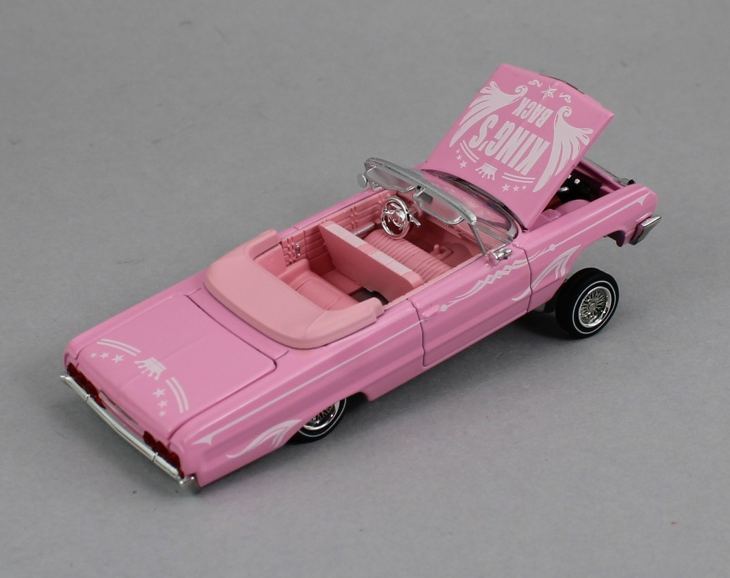 1:64 *FINE WORKS 64* Pink Chevrolet IMPALA *LOWRIDER* High Detail NIB
