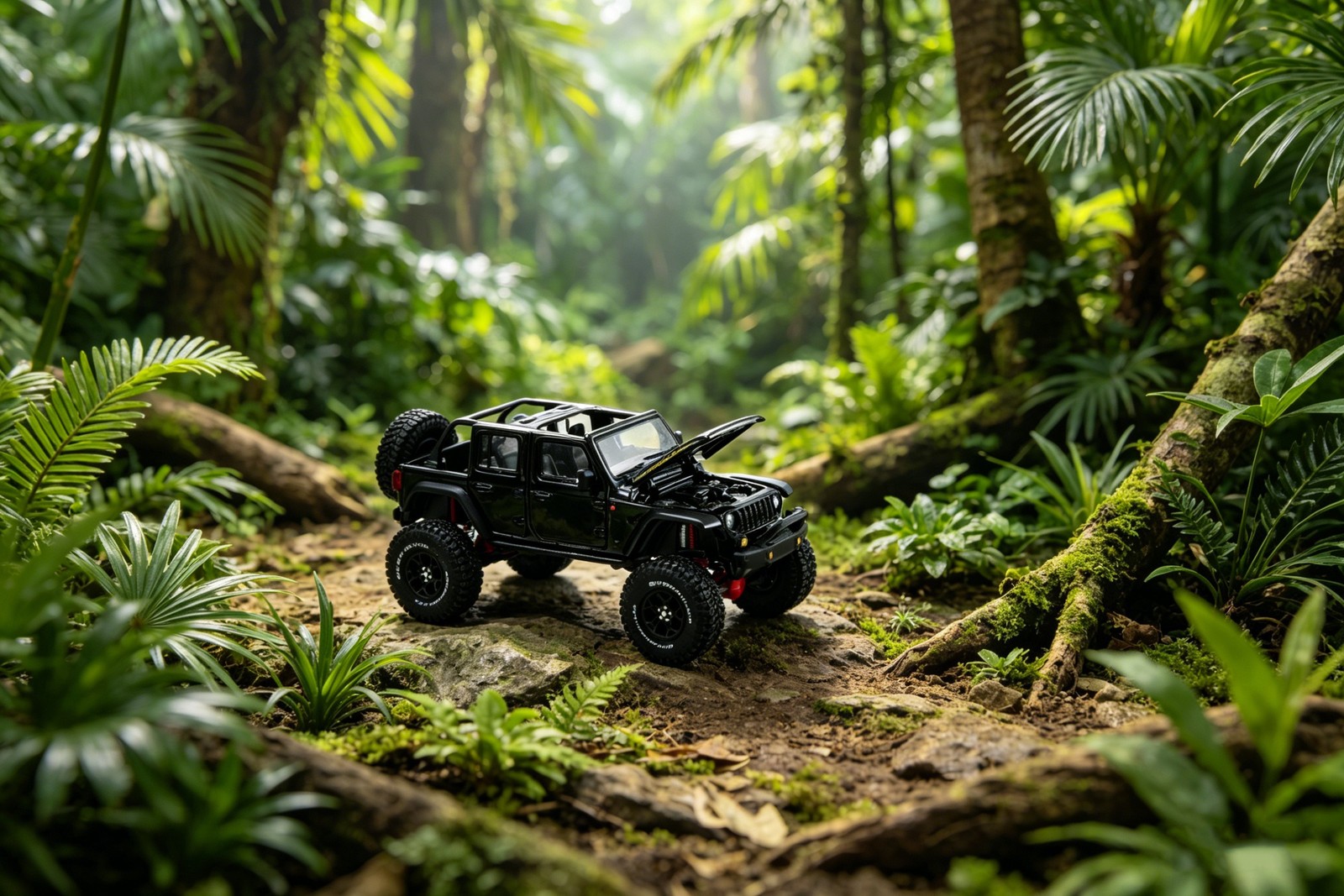 GCD 1:64 Jeep Wrangler Modified Off-Road Lifted Suspension AT Tires Ready Ship