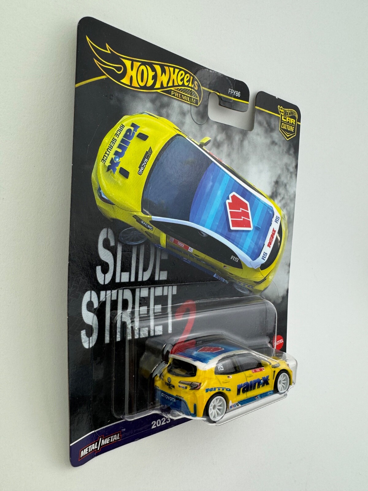 Hot Wheels Premium 2023 Toyota GR Corolla Slide Street 2 Car Culture Rain-X 2024