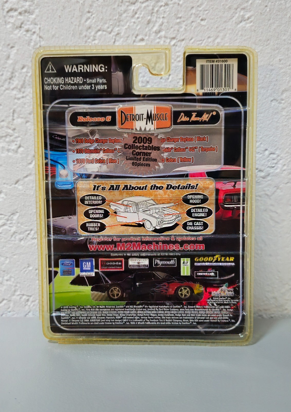 M2 Machines Detroit-Muscle Mustang Boss 429 Collectables Corner Chase 60pcs Gold