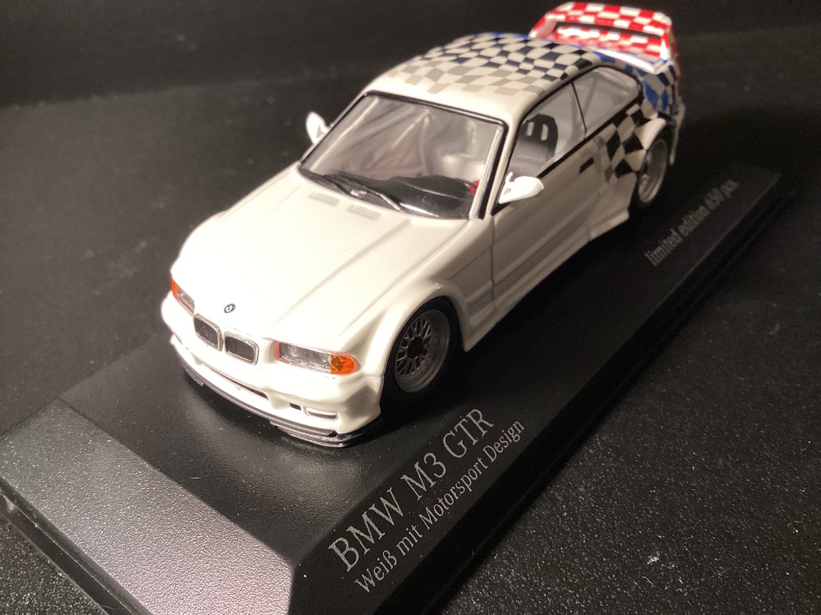 BMW M3 GTR E36 Motorsport 1993 Minichamps Rare Limited in scale 1/43