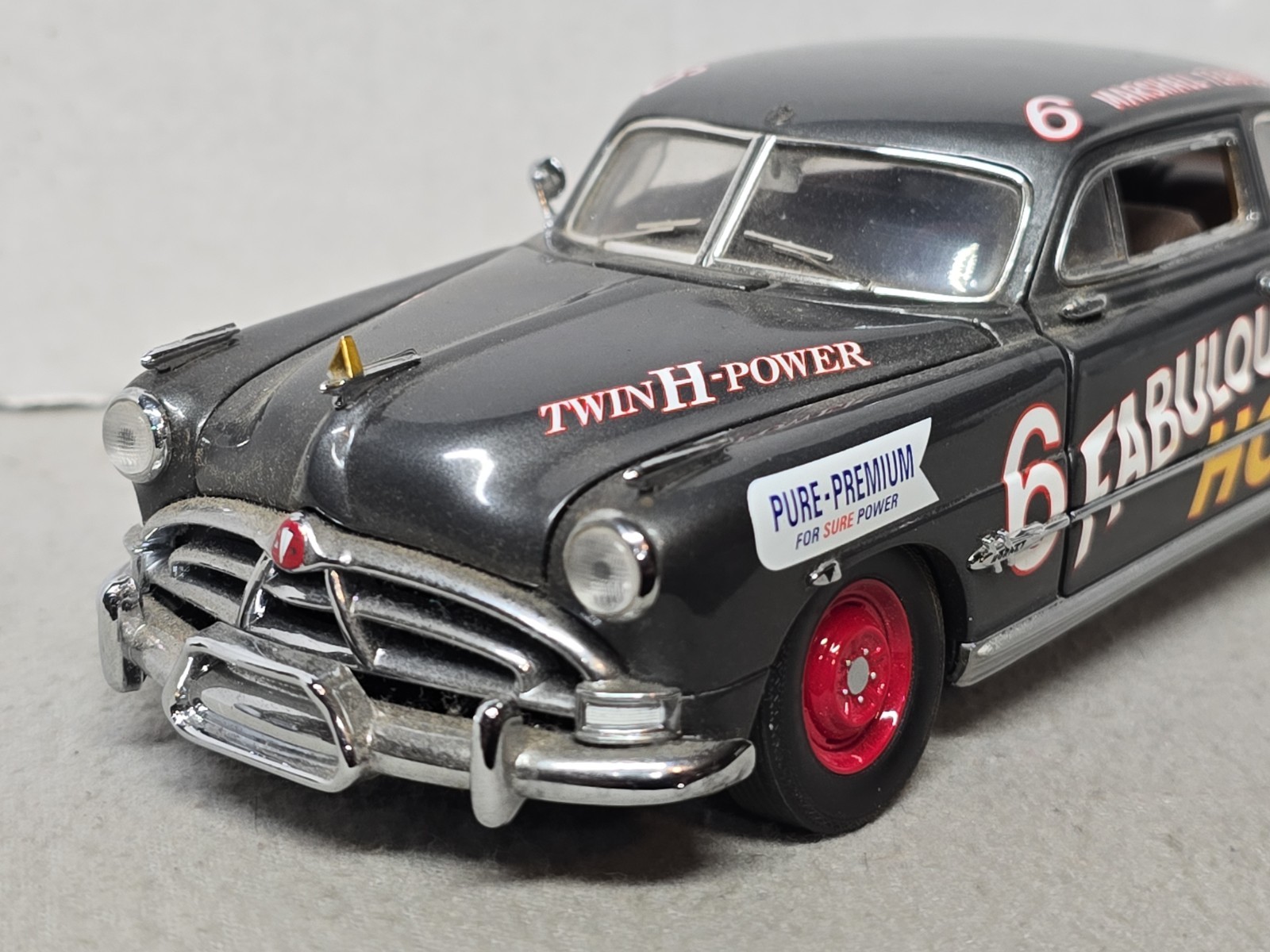 Franklin Mint Fabulous Hudson Hornet #6 Masshall Teague Gray