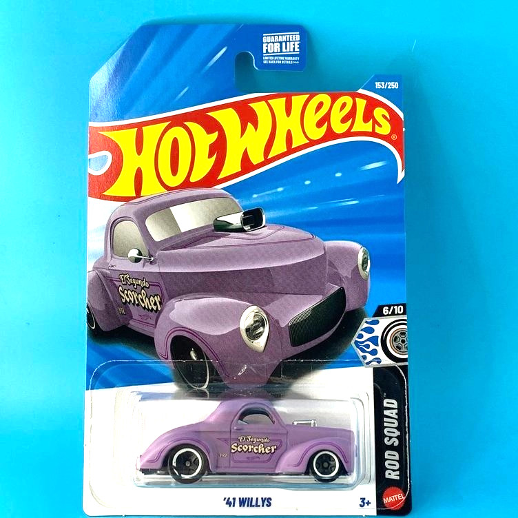 HOT WHEELS 2026 ’41 WILLYS SATIN LAVENDER 153/250 JJK01 ROD SQUAD L. WOOD DESIGN