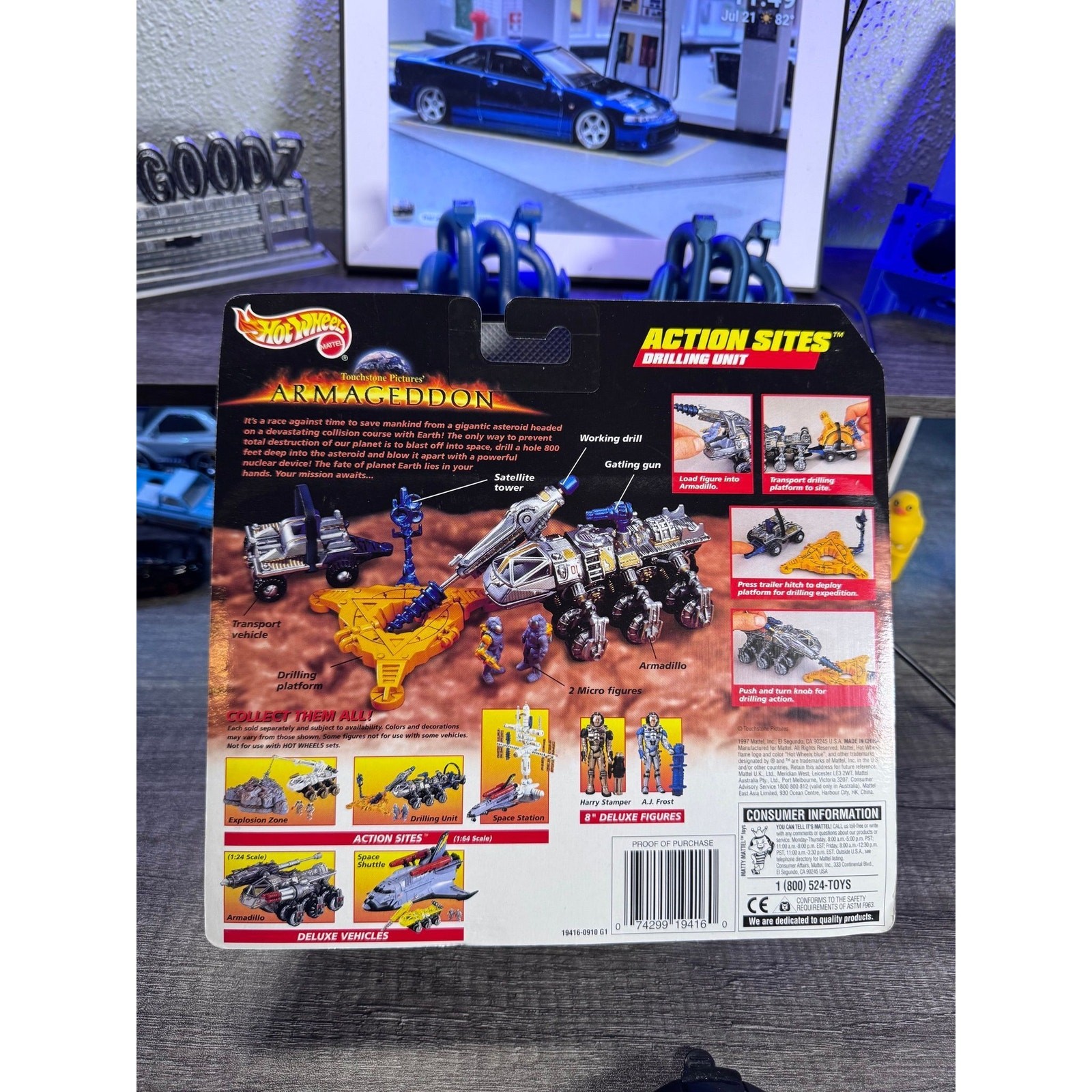 Hot wheels 1997 Armageddon action sites drilling unit