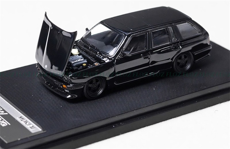 Mortal BMW E30 3 Series Touring Lowered Version Black Wheel LTD 1:64 Pre-built