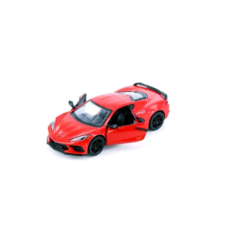 5432) Kinsmart 1:36 scale -5″ . 2021 Corvette C8 – Diecast Toy Car. Red color