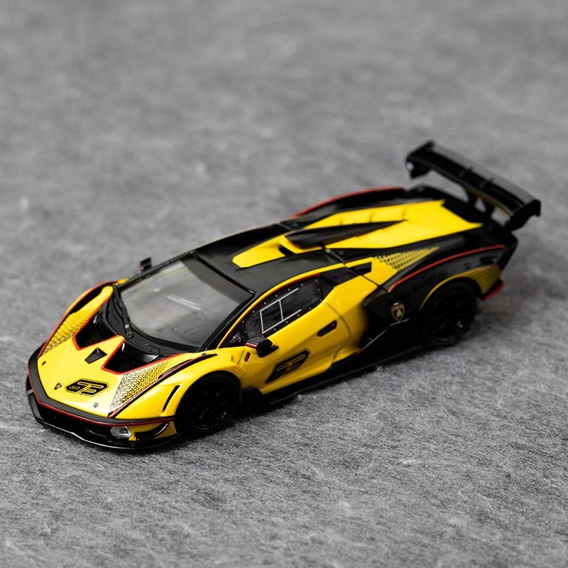 HH 1:64 Yellow Essenza SCV12 Racing Sports Model Diecast Metal Car