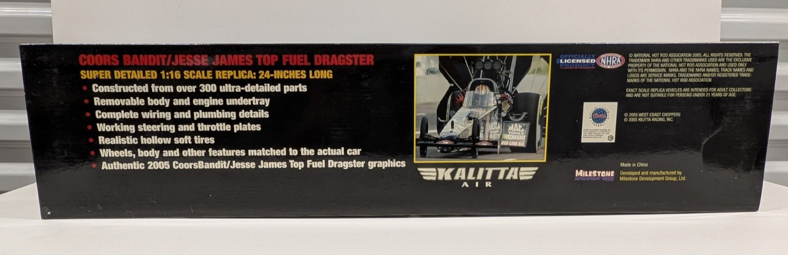 Scott Kalitta 2005 Coors Bandit / Jesse James 1/16 Scale Top Fuel Dragster NHRA