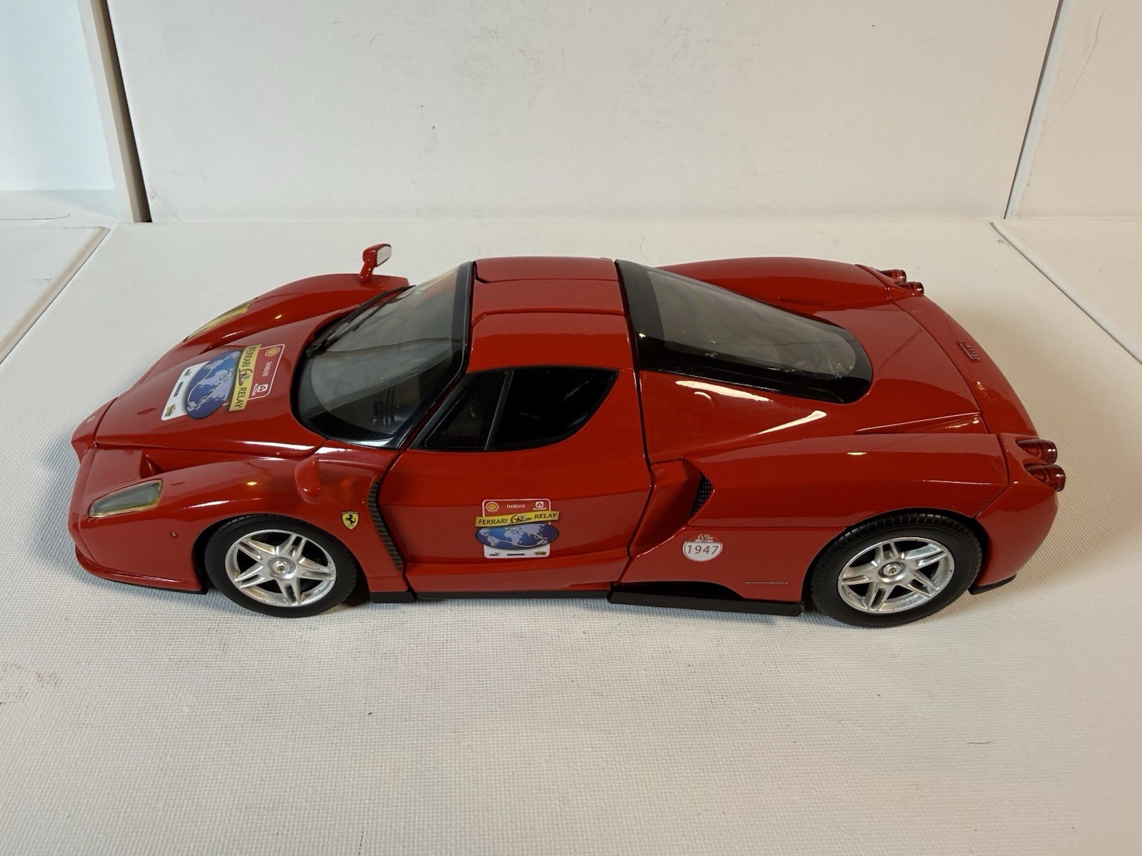 🔥 Hot Wheels 1:18 Enzo Ferrari 60 RELAY Red 2002 SHELL PUMA ALCOA LOOSE🔥