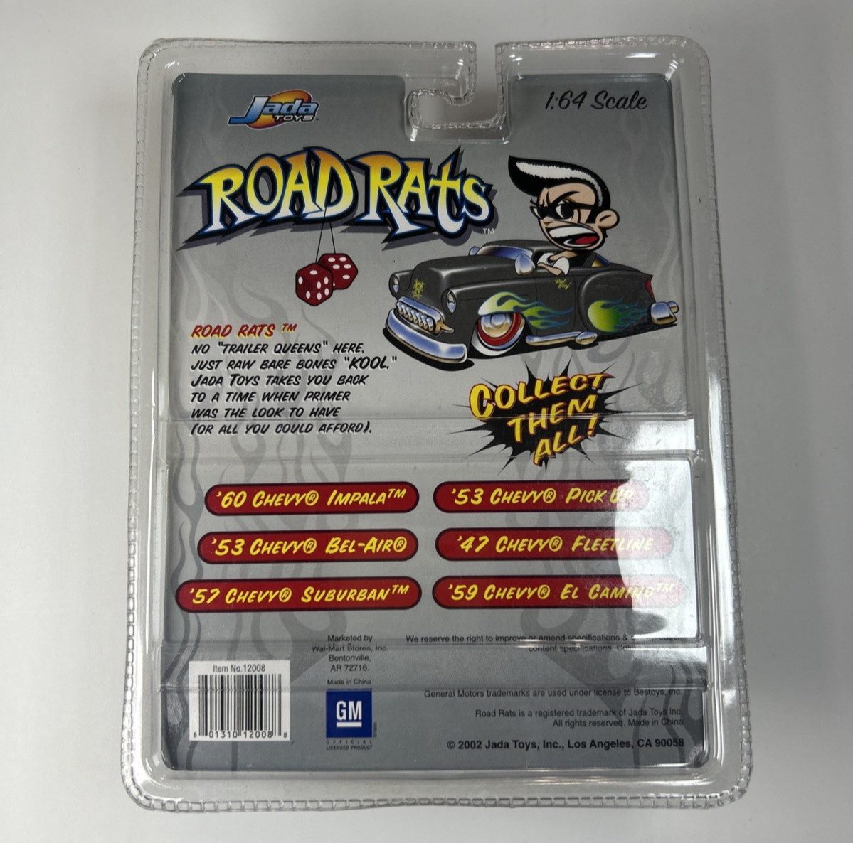 VTG NOS Sealed 2002 Jada Toys Road Rats Mixed Lot of 12 Hot Rod 1:64 Diecast