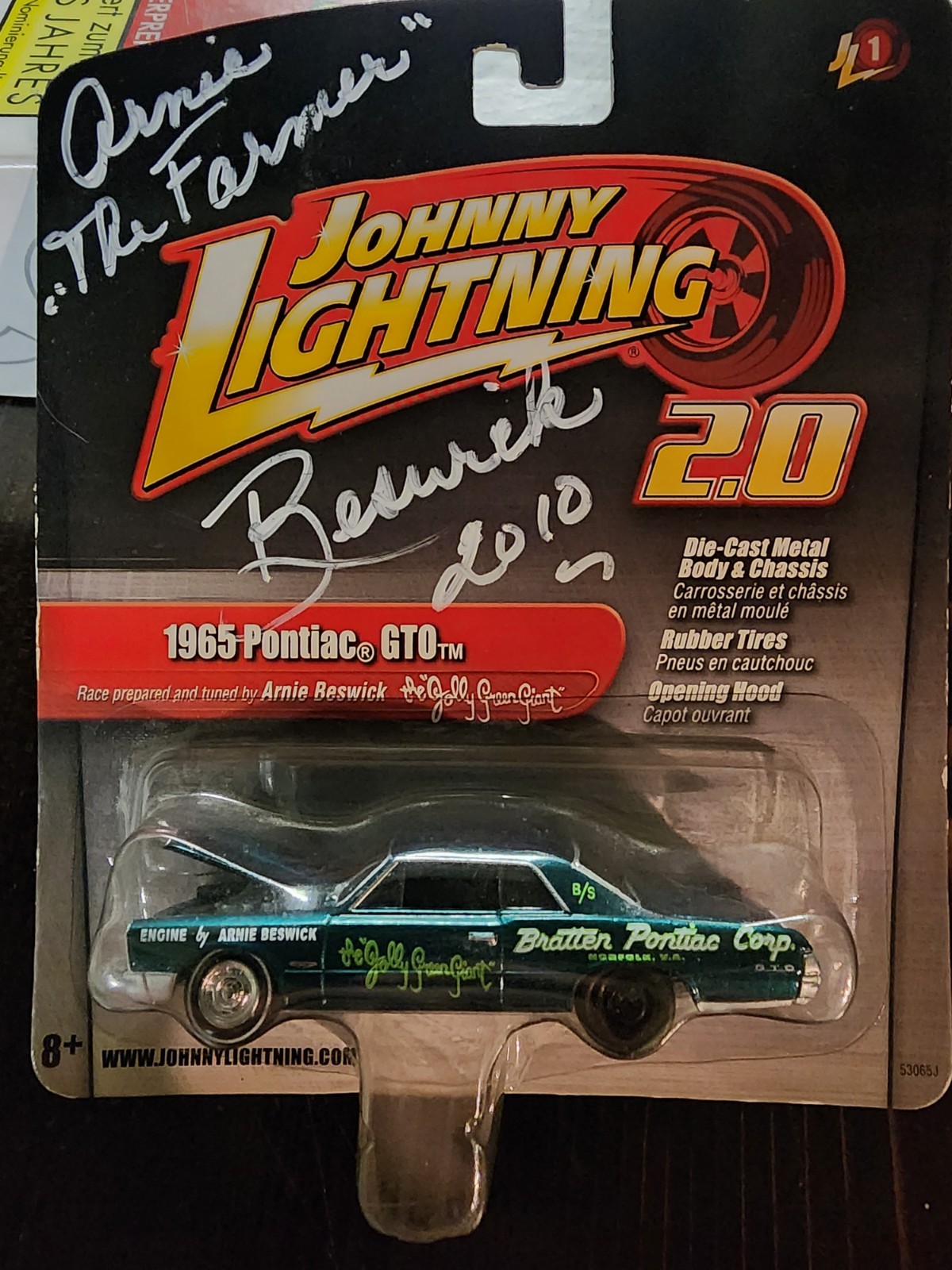 Johnny Lightning 2.0 AUTOGRAPH 1965 Pontiac GTO Arnie Beswick Rare