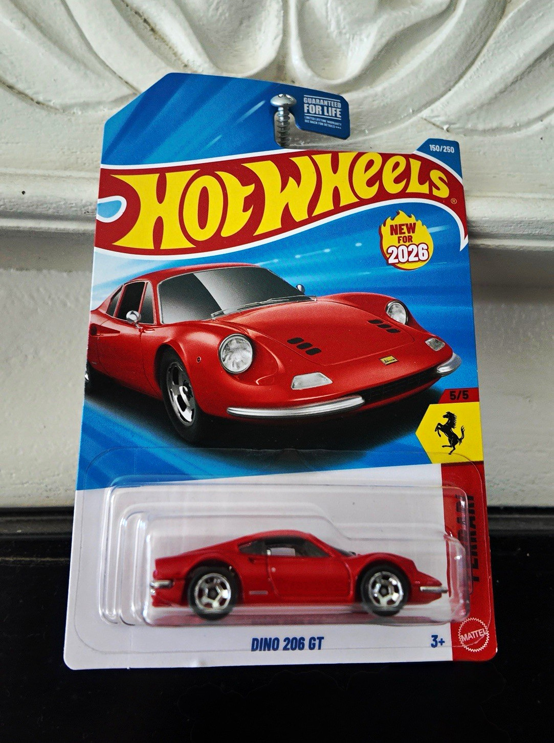 Hot Wheels Ferrari Dino 206 GT Red Diecast Car 1:64 2026 Unopened Box