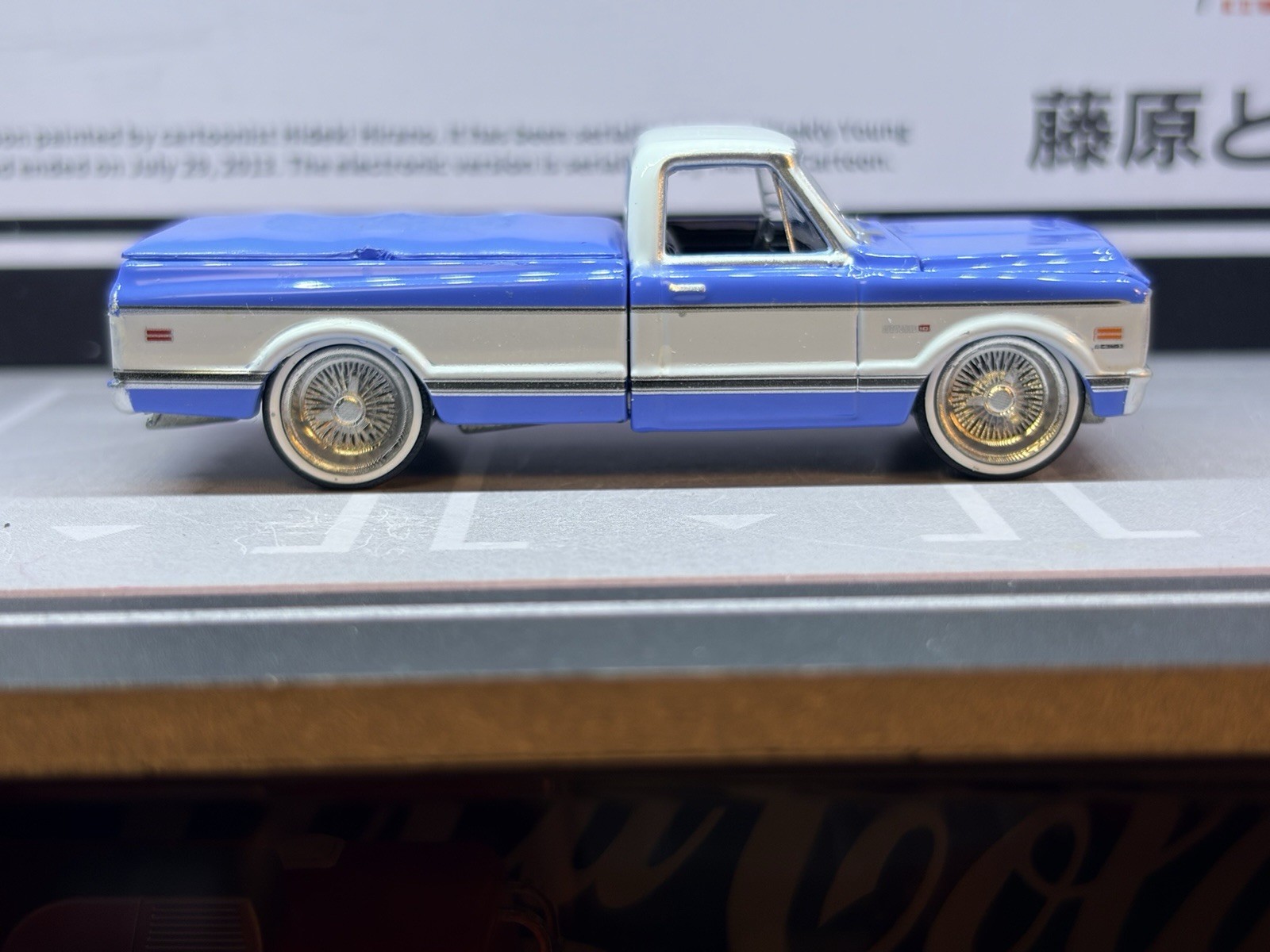 1971 CHEVROLET C-10 SUPER CHEYENNE PICKUP 2024 GREENLIGHT loose on 3D wheels