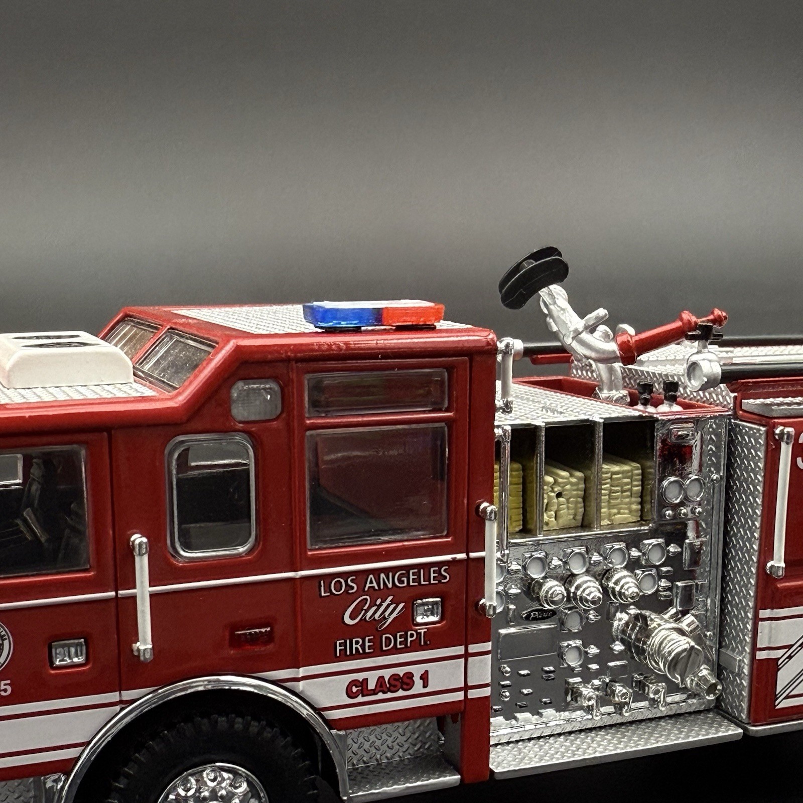 2 Pack 1/64 Mini Whelen Edge Blue Red Lightbar Gray Top Cover Police Fire EMS