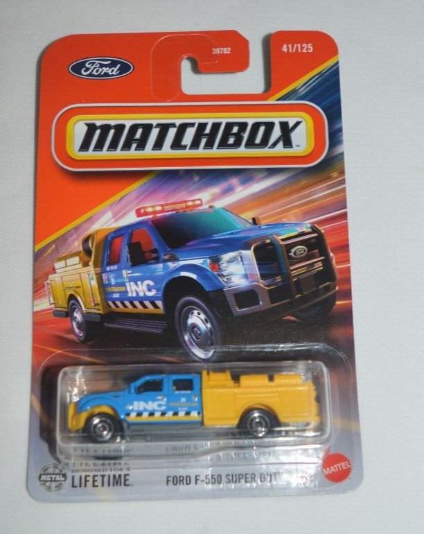 MATCHBOX 2025 MBX RESCUE 41/125 – FORD F-550 SUPER DUTY BLUE AND YELLOW