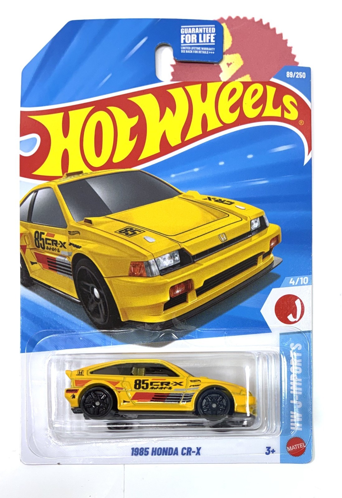2026 Hot Wheels 1985 Honda CR-X Yellow JDM, J-IMPORTS #89