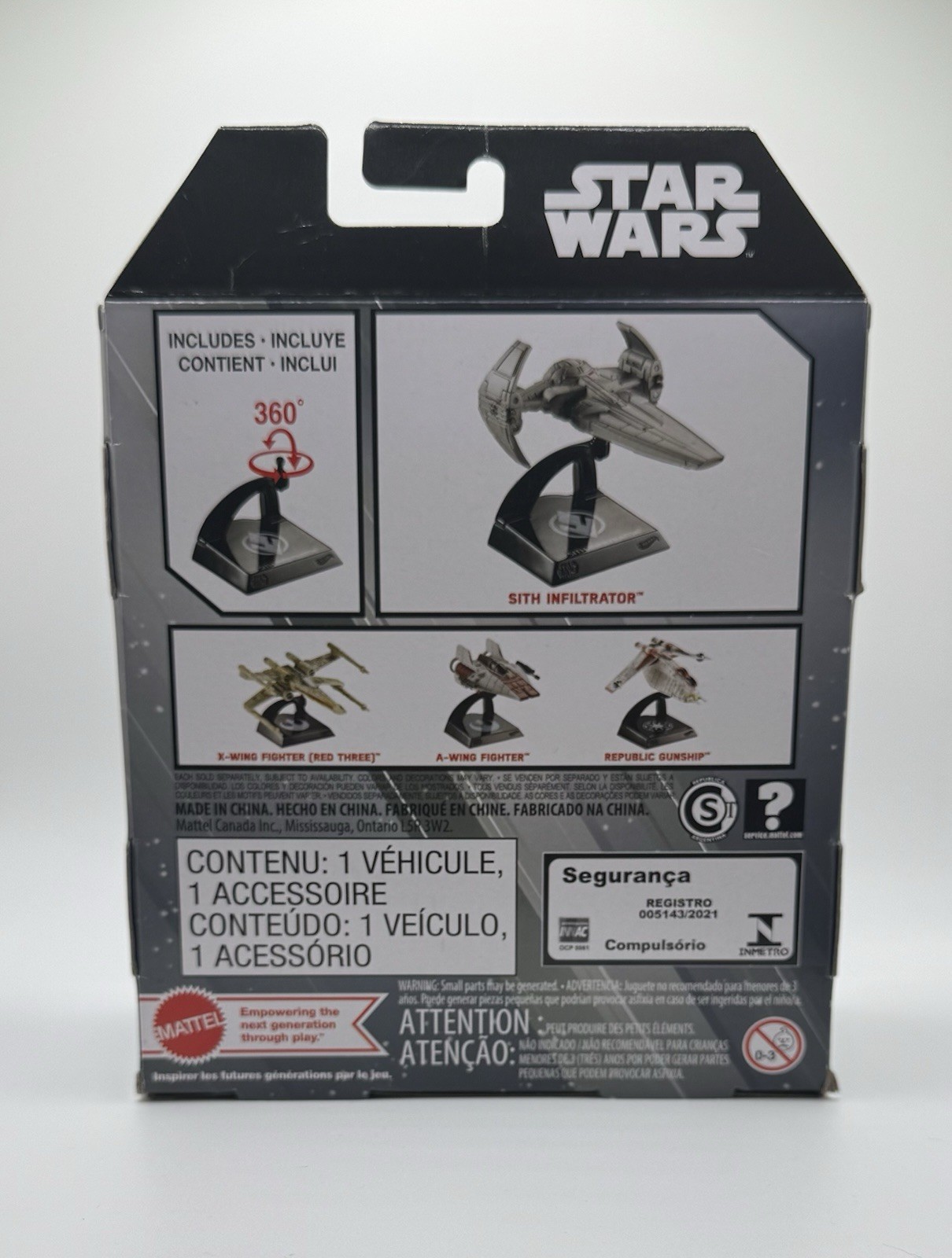 Sith Infiltrator Hot Wheels 2022 Star Wars Starships Select #20 1:64 Sealed New