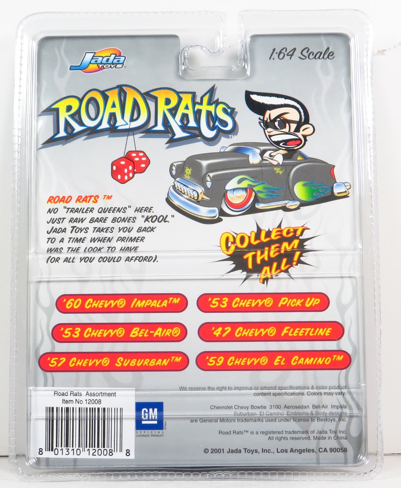 Jada Road Rats 1947 Chevy Fleetline Primer Gray Rat Rod 47 Chevrolet Car 1:64