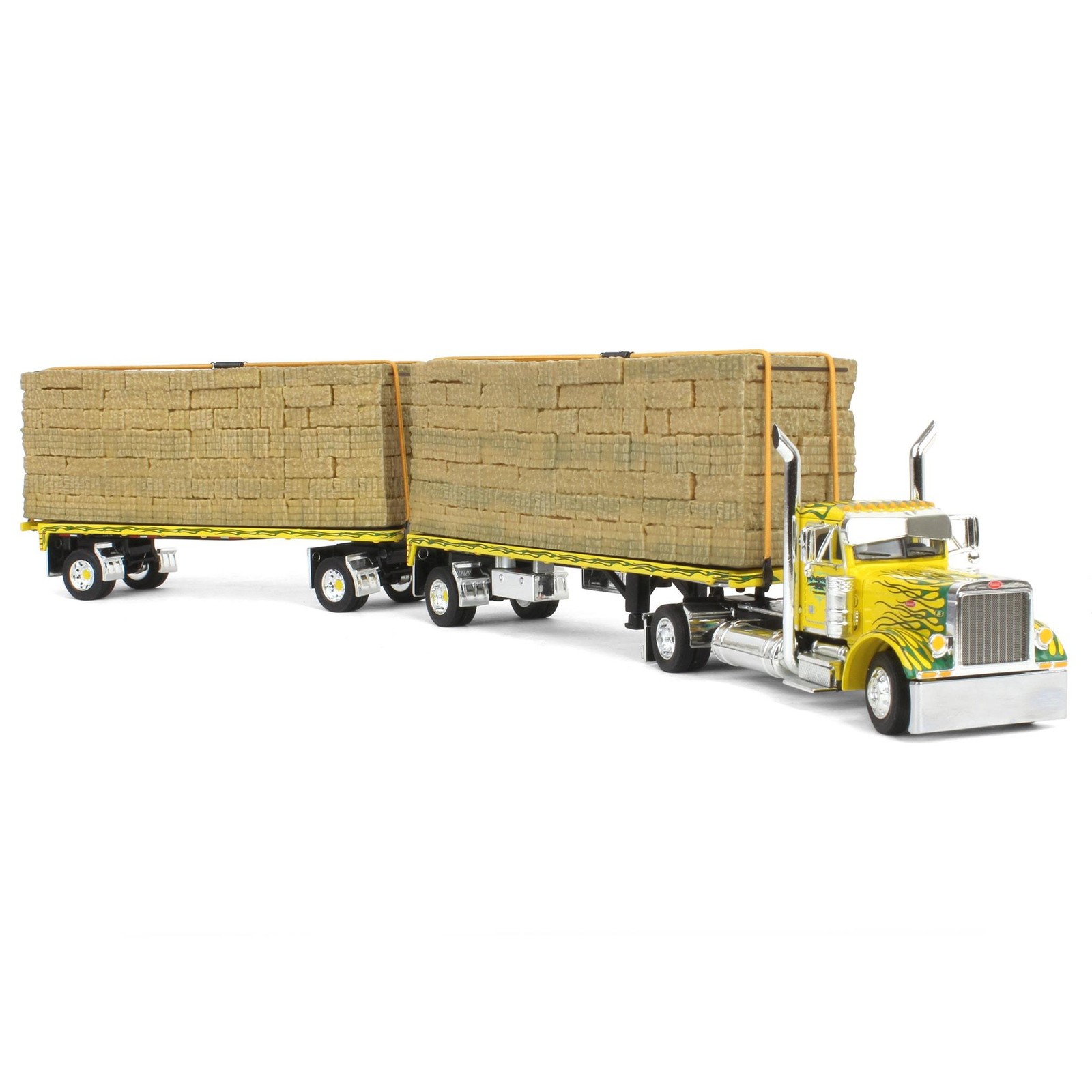 DCP 1/64 Peterbilt 379 & 2 Pup Flatbeds with Loads 2024 NTT’NC Show 69-1815