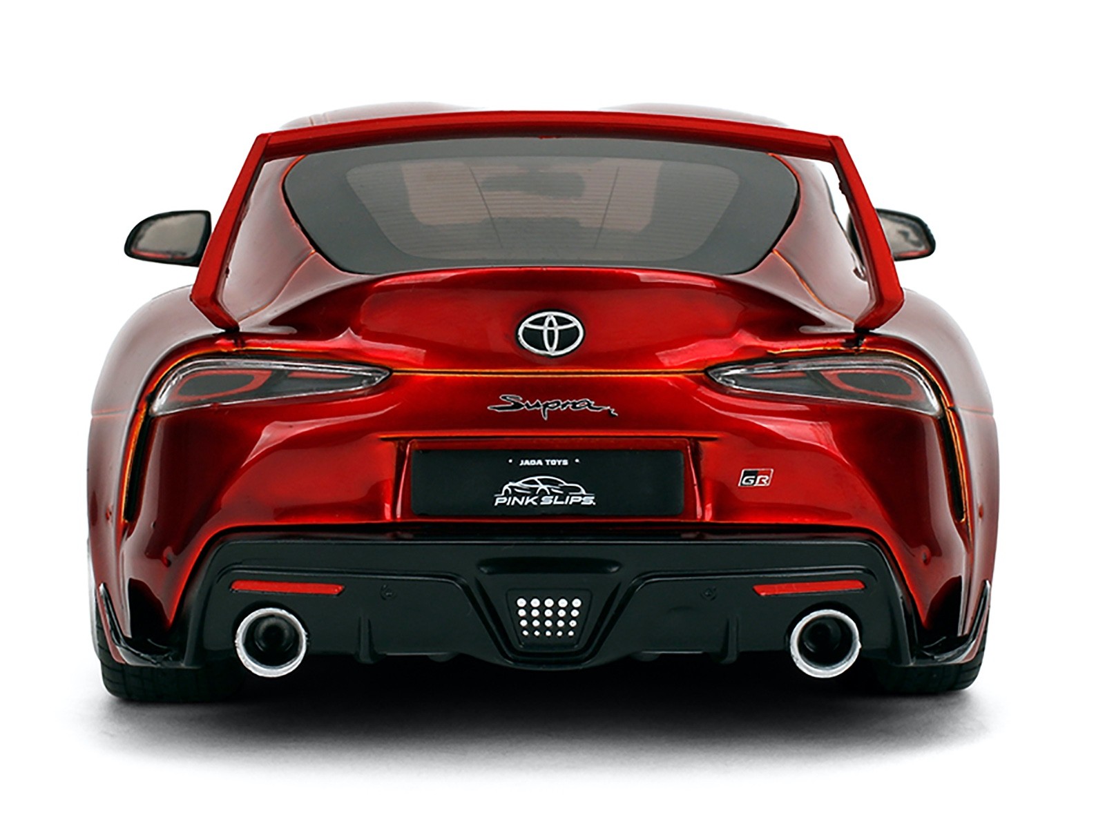 TOYOTA GR SUPRA RED METALLIC 1/18 DIECAST MODEL CAR BY JADA 36468