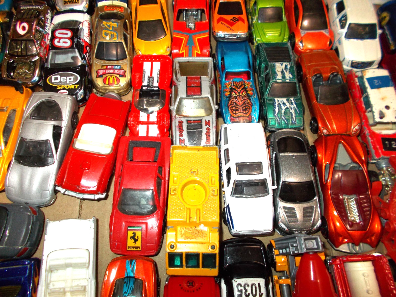 75 + LOT of 1:64 DIE-CAST & PLASTIC *HOT-WHEELS* and ETC. WHAT YOU SEE YOU GET