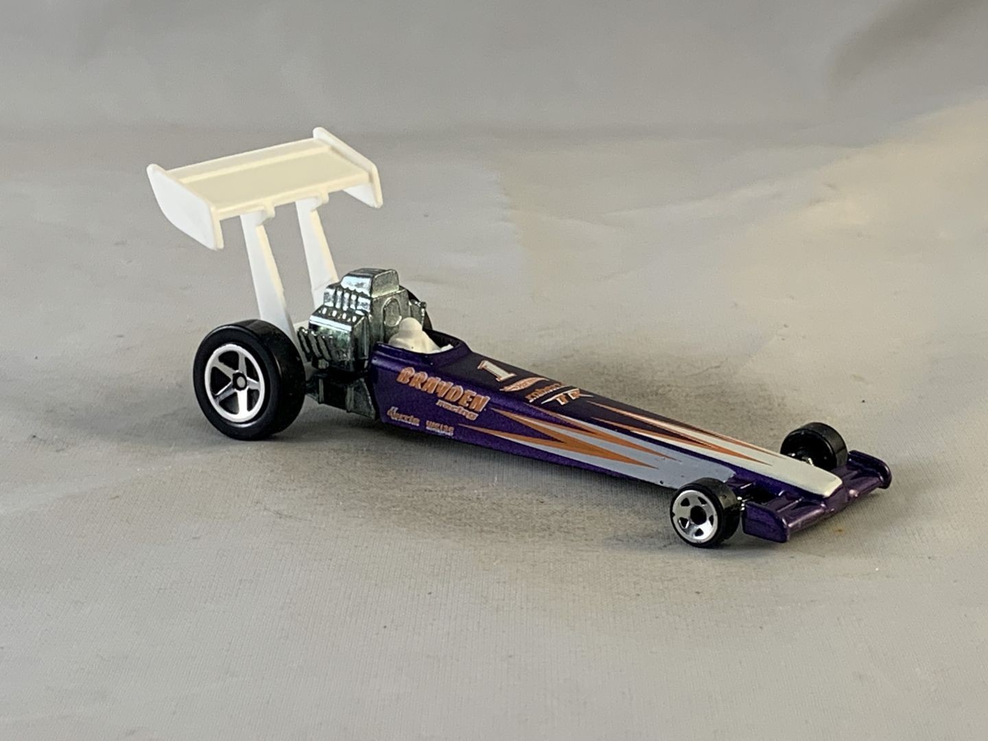 Hot Wheels Dragster 2001 Mainline #164 Purple 5SPs Micro 5SPs