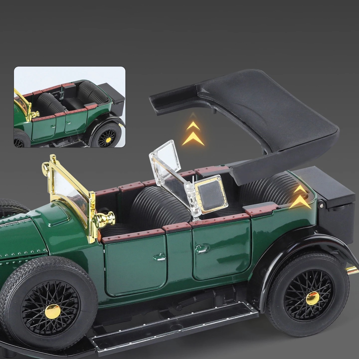 1:24 Diecast Rolls-Royce Phantom Classic Model Car Collectible Black Phantom