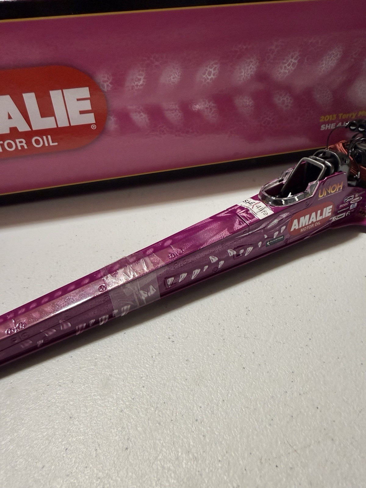 RARE* TERRY MCMILLEN AMALIE SHE 4 LIFE 2013 NHRA Top Fuel Dragster 1/24 Diecast