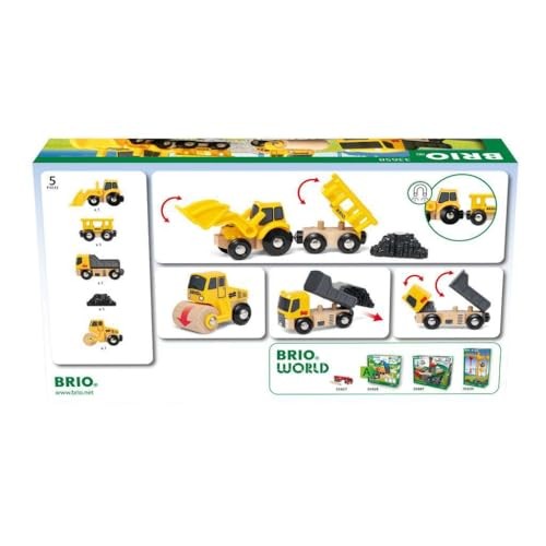 BRIO Construction Vehicle Set 33658 for ages 3 and up. [Toy Wooden Toy