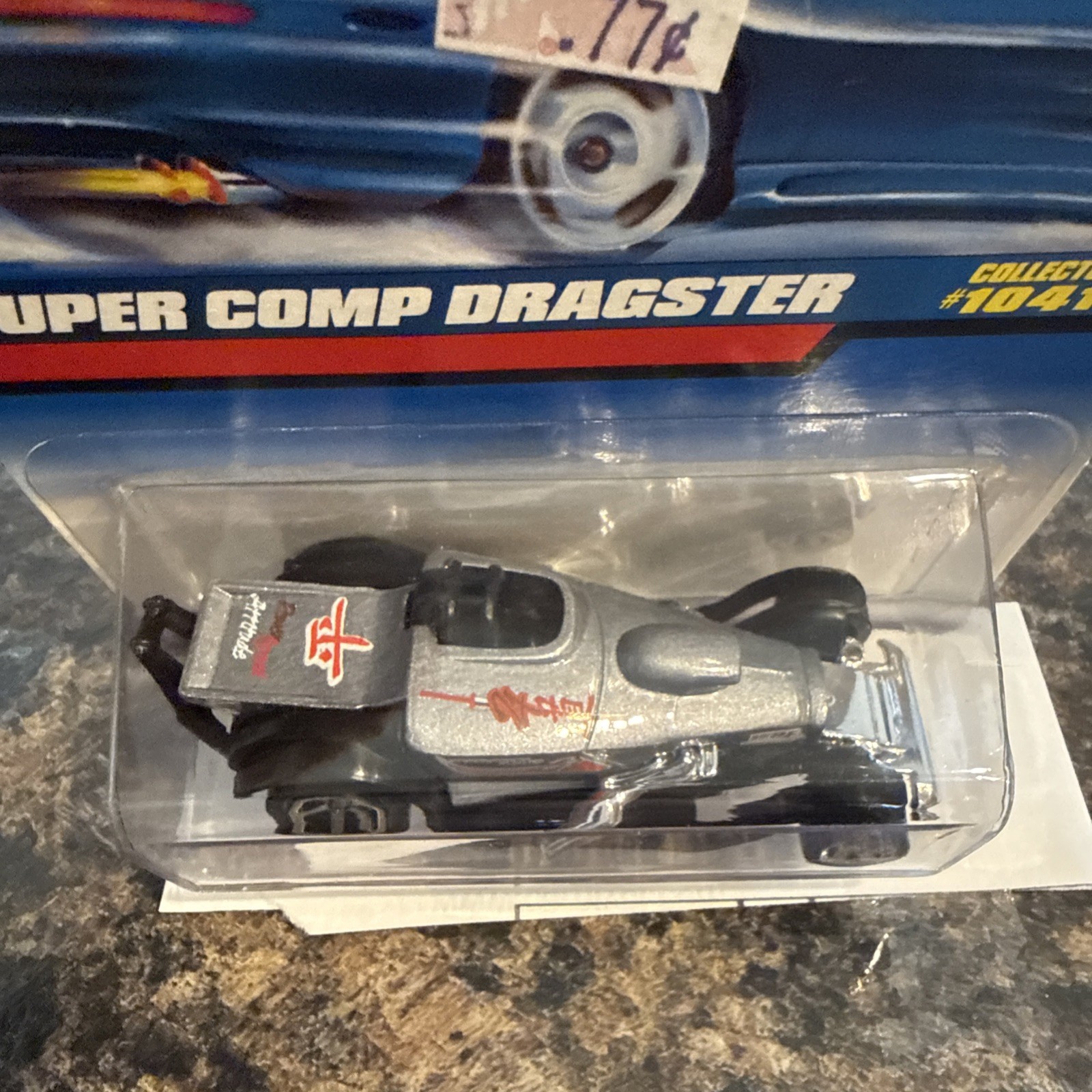 1998 Hot Wheels Super Comp Dragster 5SP # 1041 Silver NIP