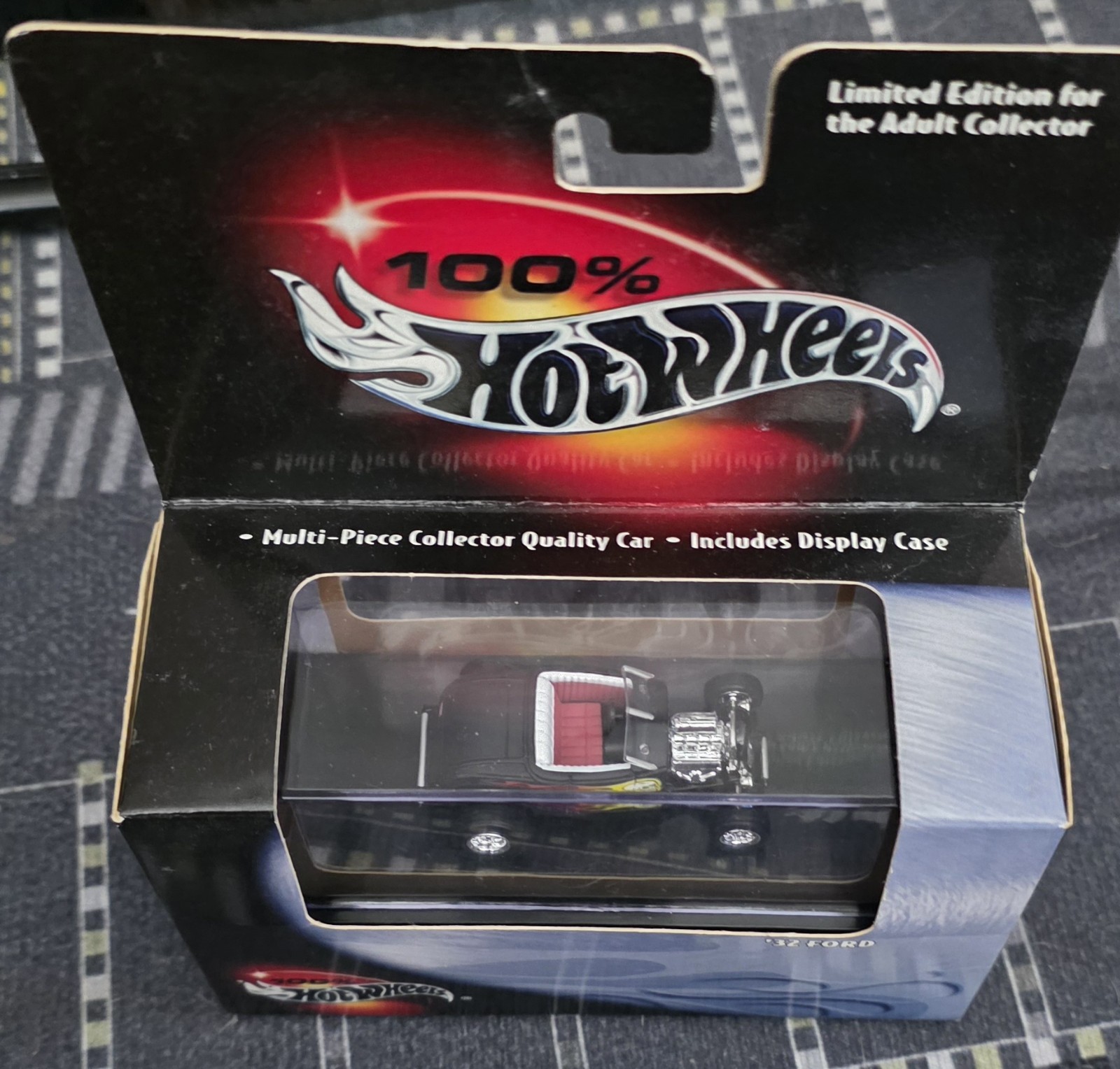 100% Hot Wheels Black Box ’32 Ford 1/64 Limited Edition Black with Flames