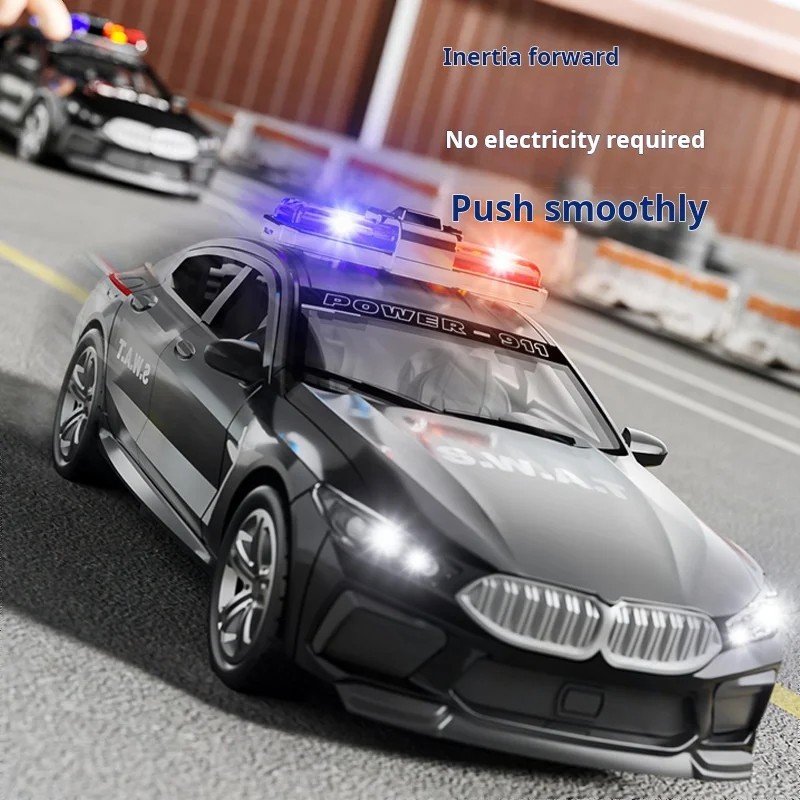 1:32 Simulation M8 Police Car Car Model Car With Sound and Light High Simula