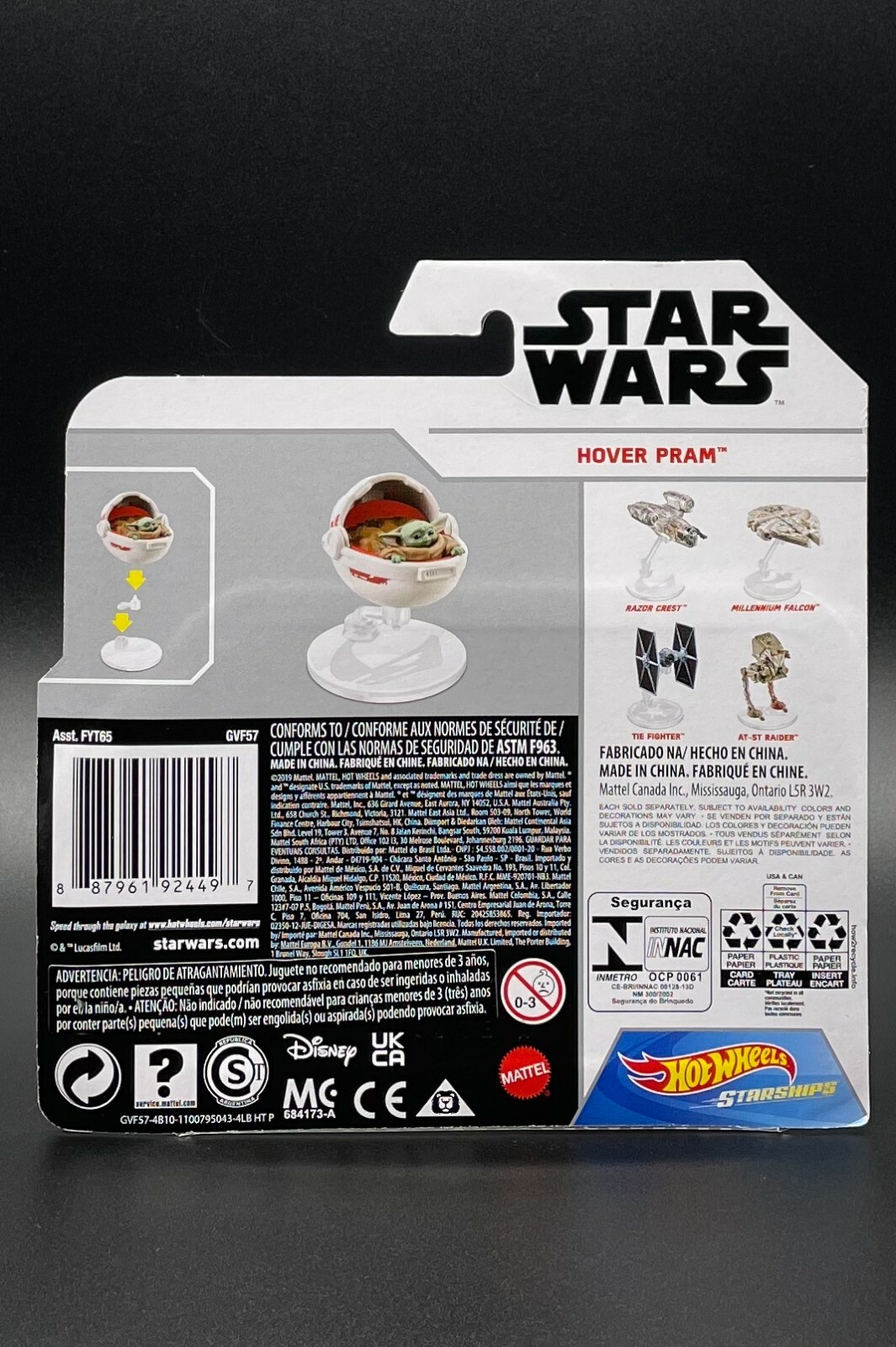 Hot Wheels – Star Wars – Starships – Mandalorian – The Child Hover Pram