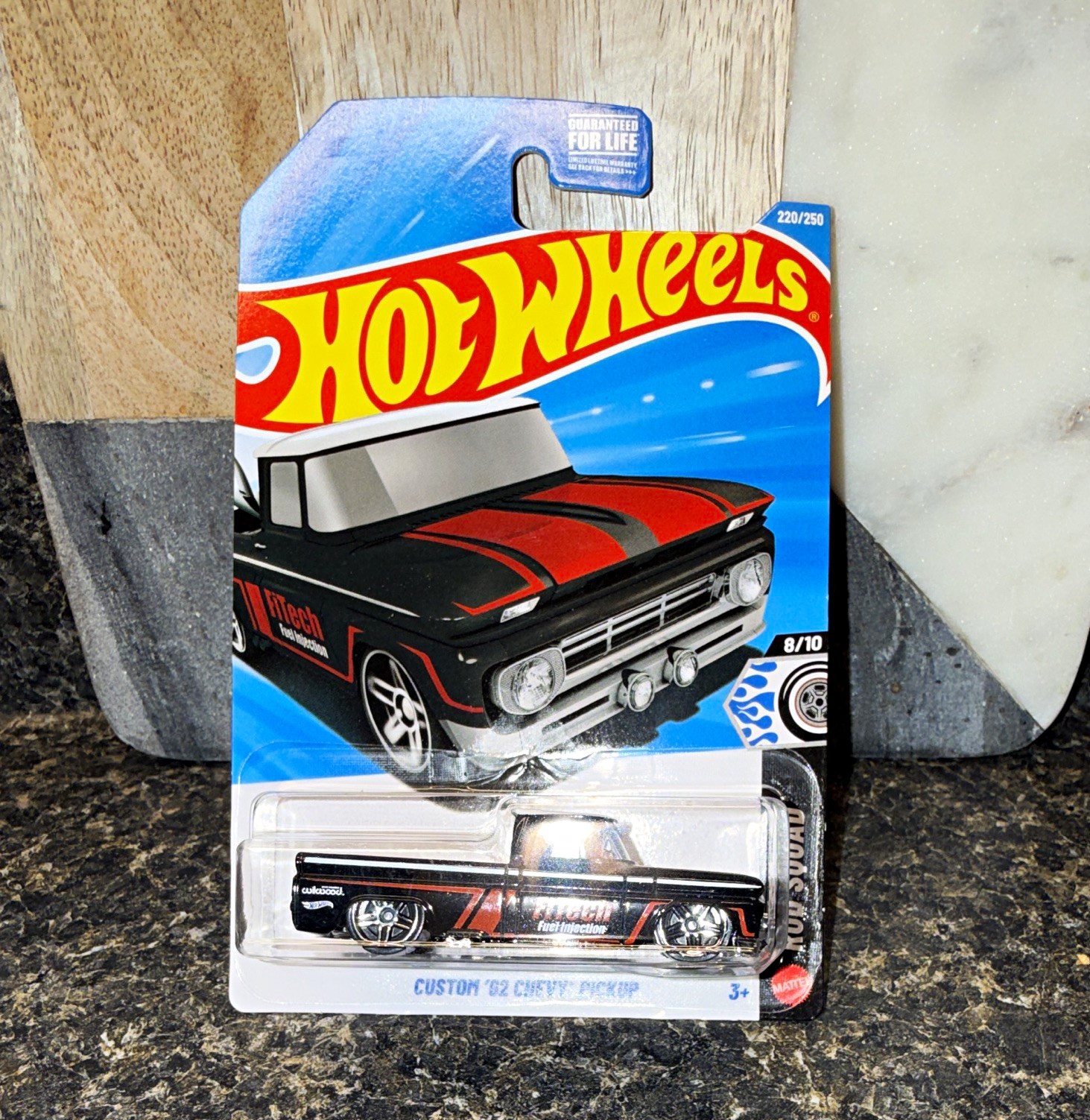 Hot Wheels Rod Squad Custom ’62 Pickup 1:64 Diecast Black/Red Unopened Box