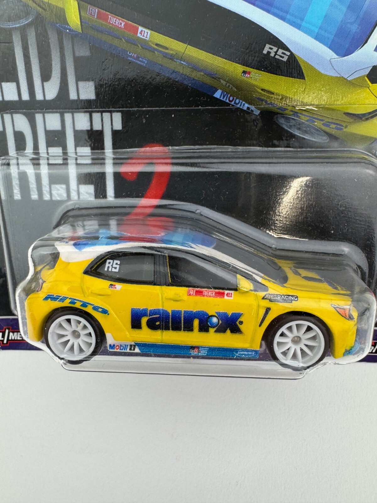 Hot Wheels Premium 2023 Toyota GR Corolla Slide Street 2 Car Culture Rain-X 2024