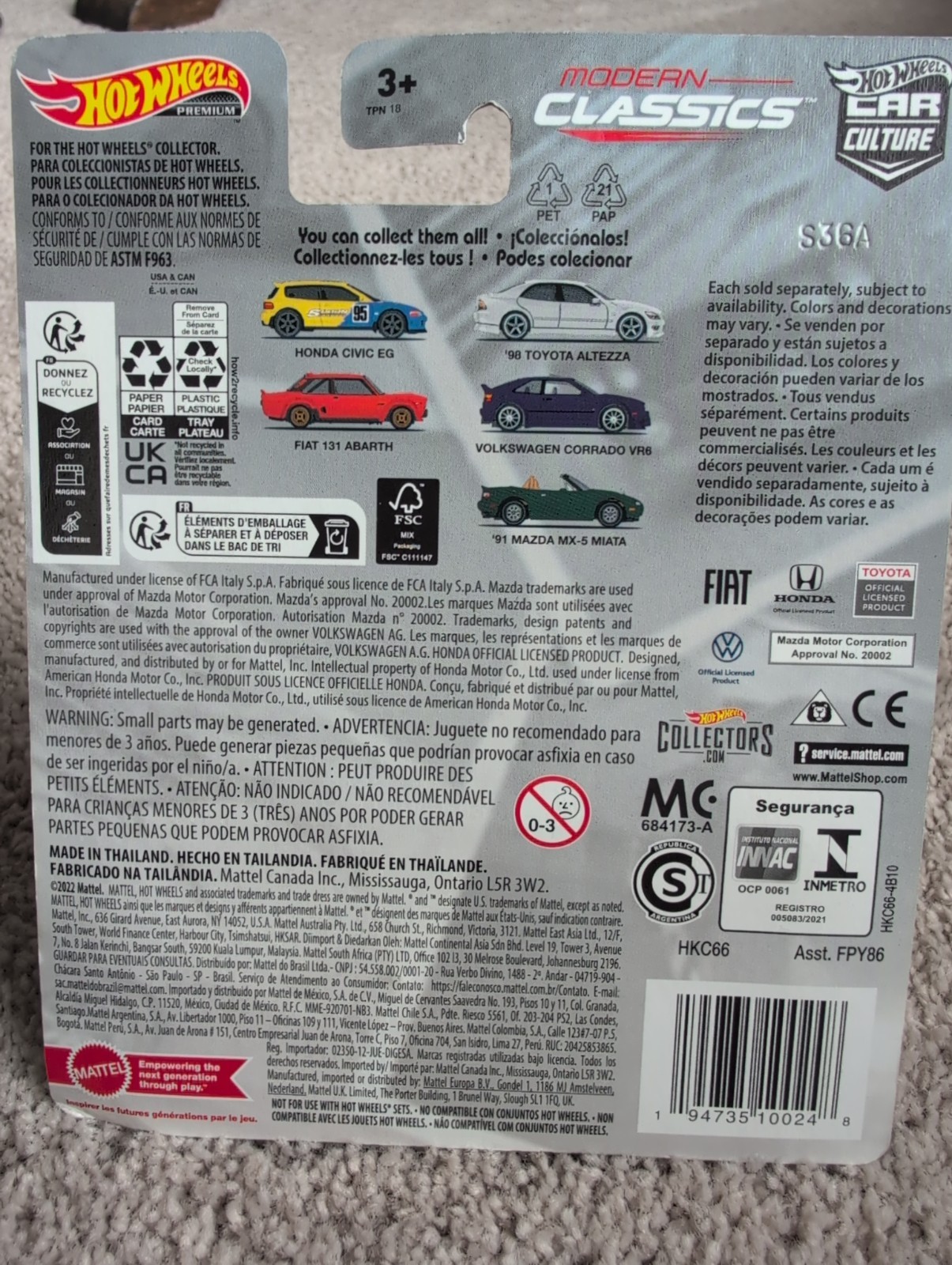 Hot Wheels 2023 Premium Car Culture Modern Classics ‘98 Toyota Altezza